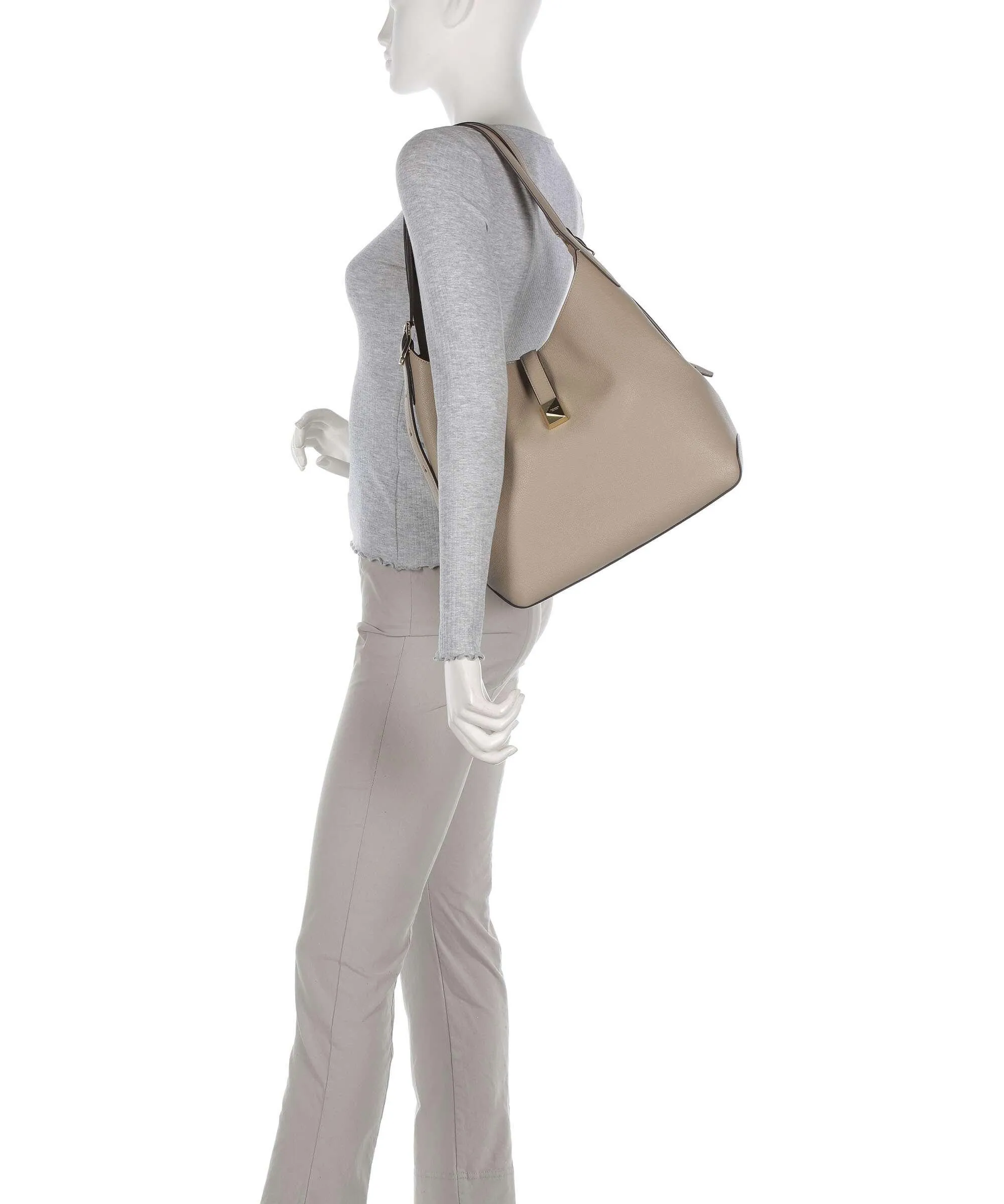  Kate Spade New York Deco Borsa hobo pelle di vacchetta grana taupe  