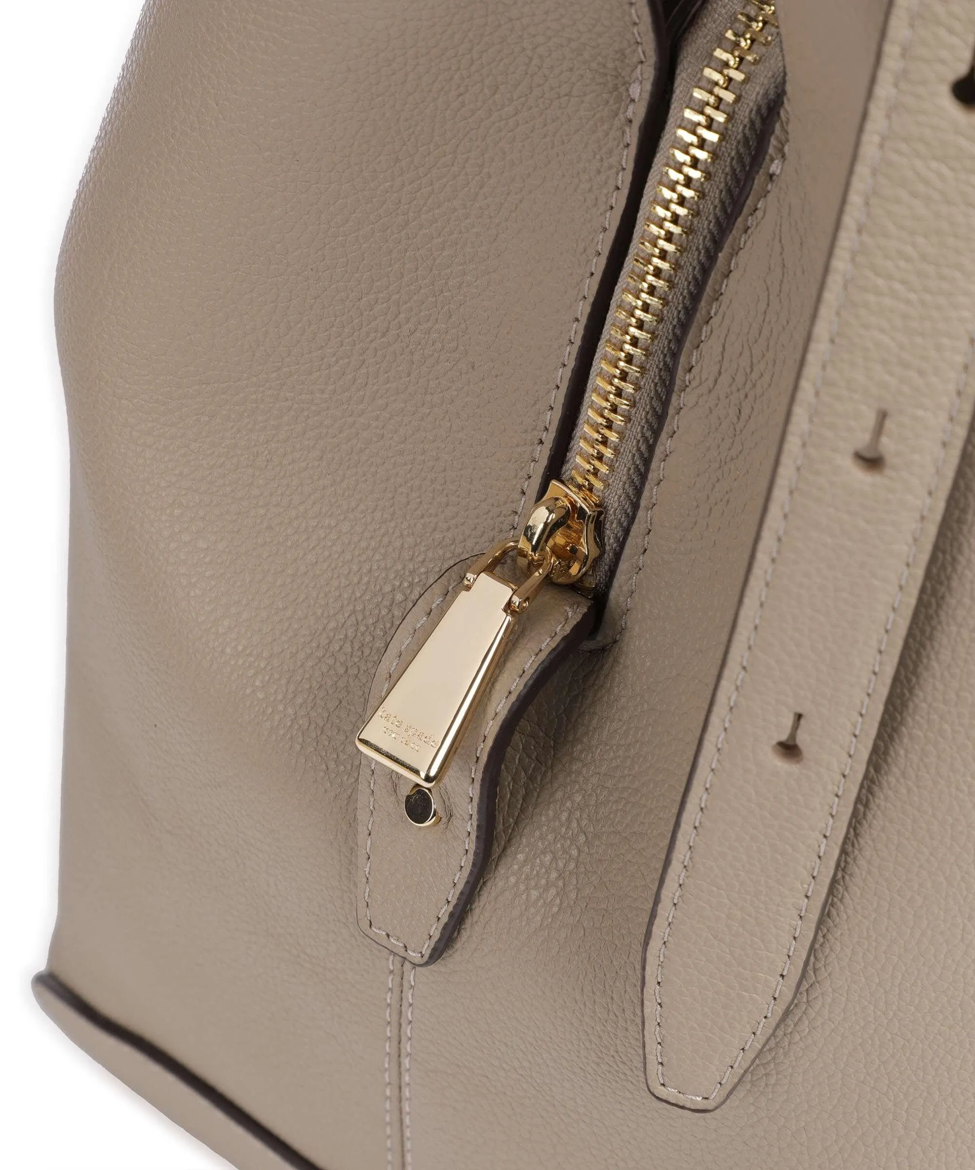  Kate Spade New York Deco Borsa hobo pelle di vacchetta grana taupe  
