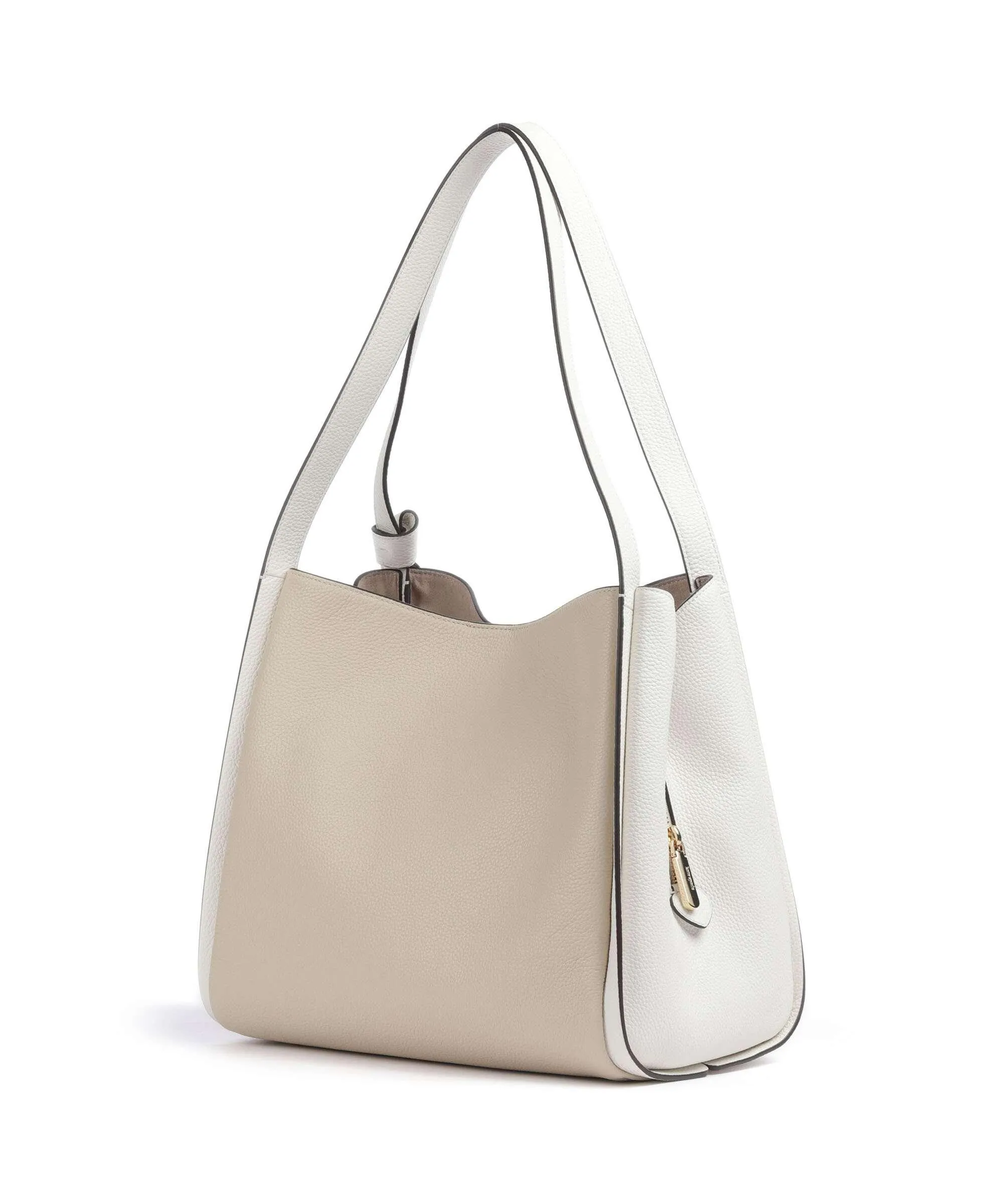  Kate Spade New York Knott Borsa hobo pelle di vacchetta grana avorio  