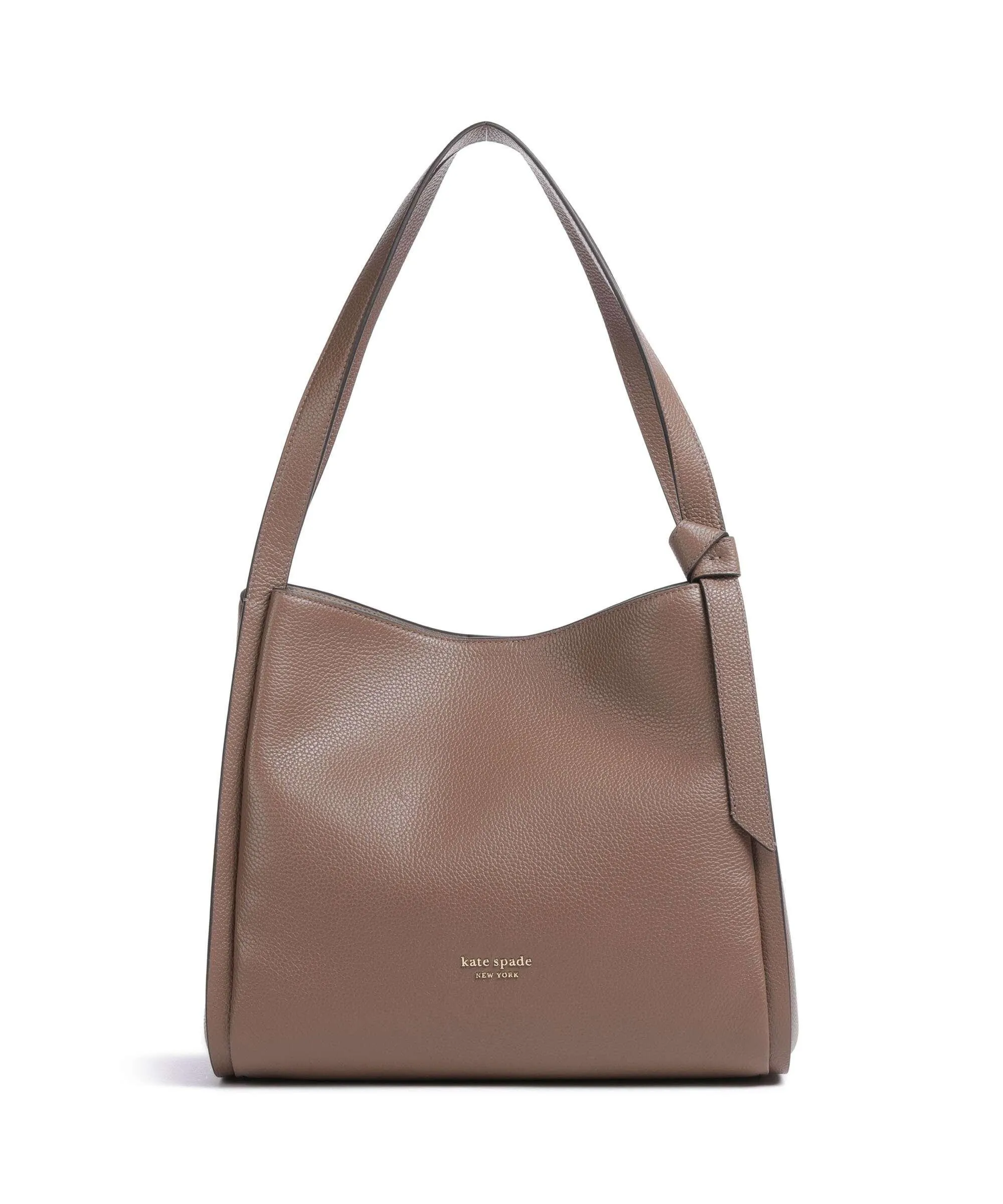  Kate Spade New York Knott Borsa hobo pelle di vacchetta grana marrone  