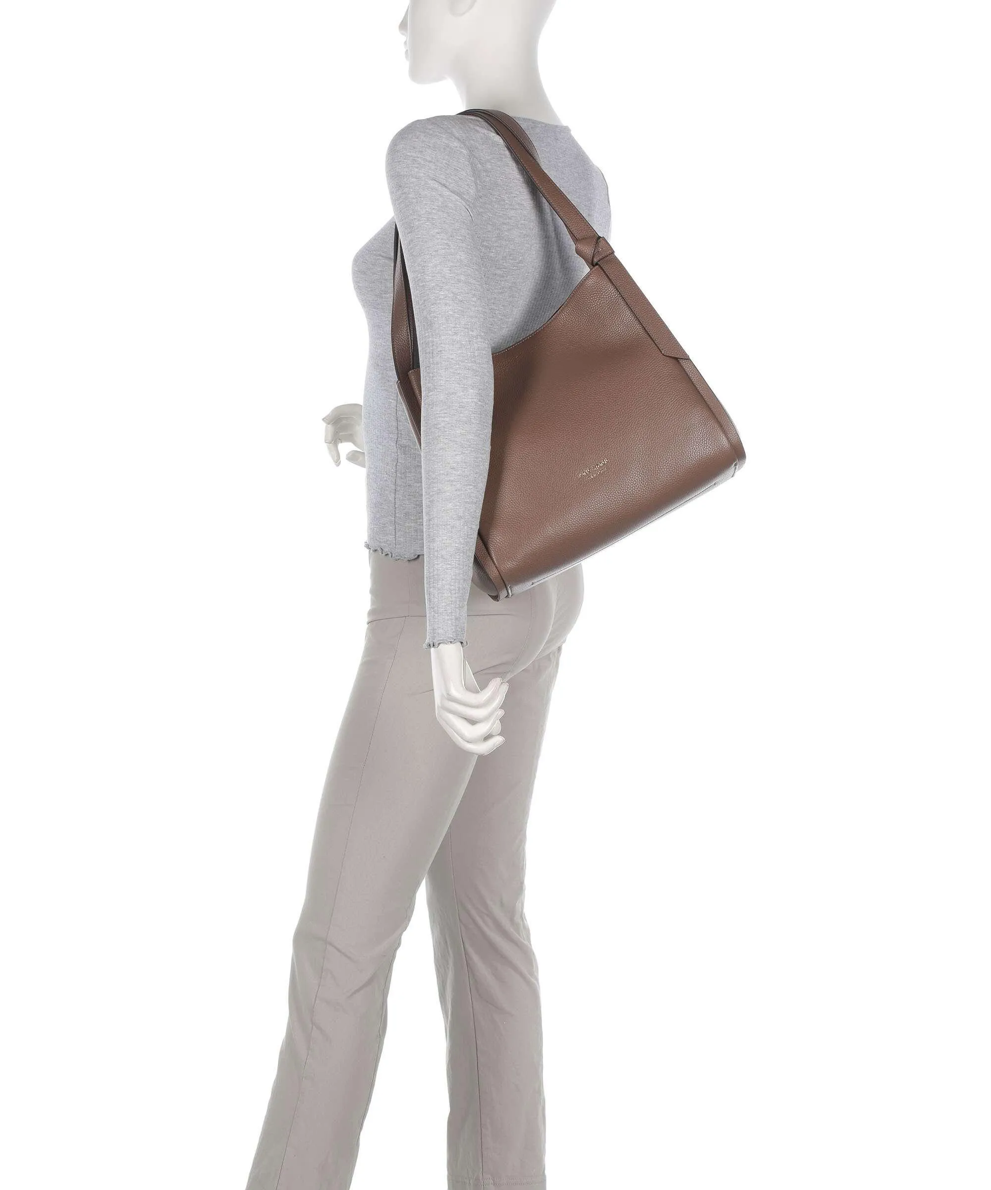  Kate Spade New York Knott Borsa hobo pelle di vacchetta grana marrone  