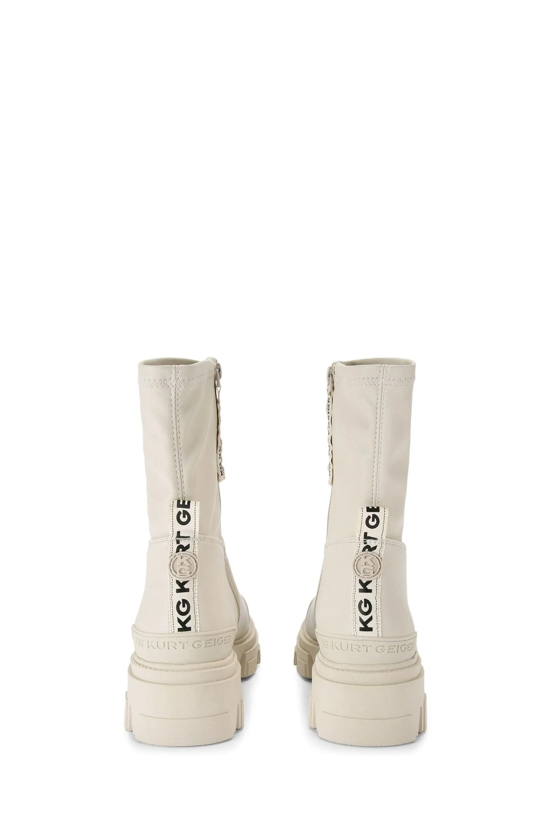 KG Kurt Geiger Cream - Stivali a calza stile trekking