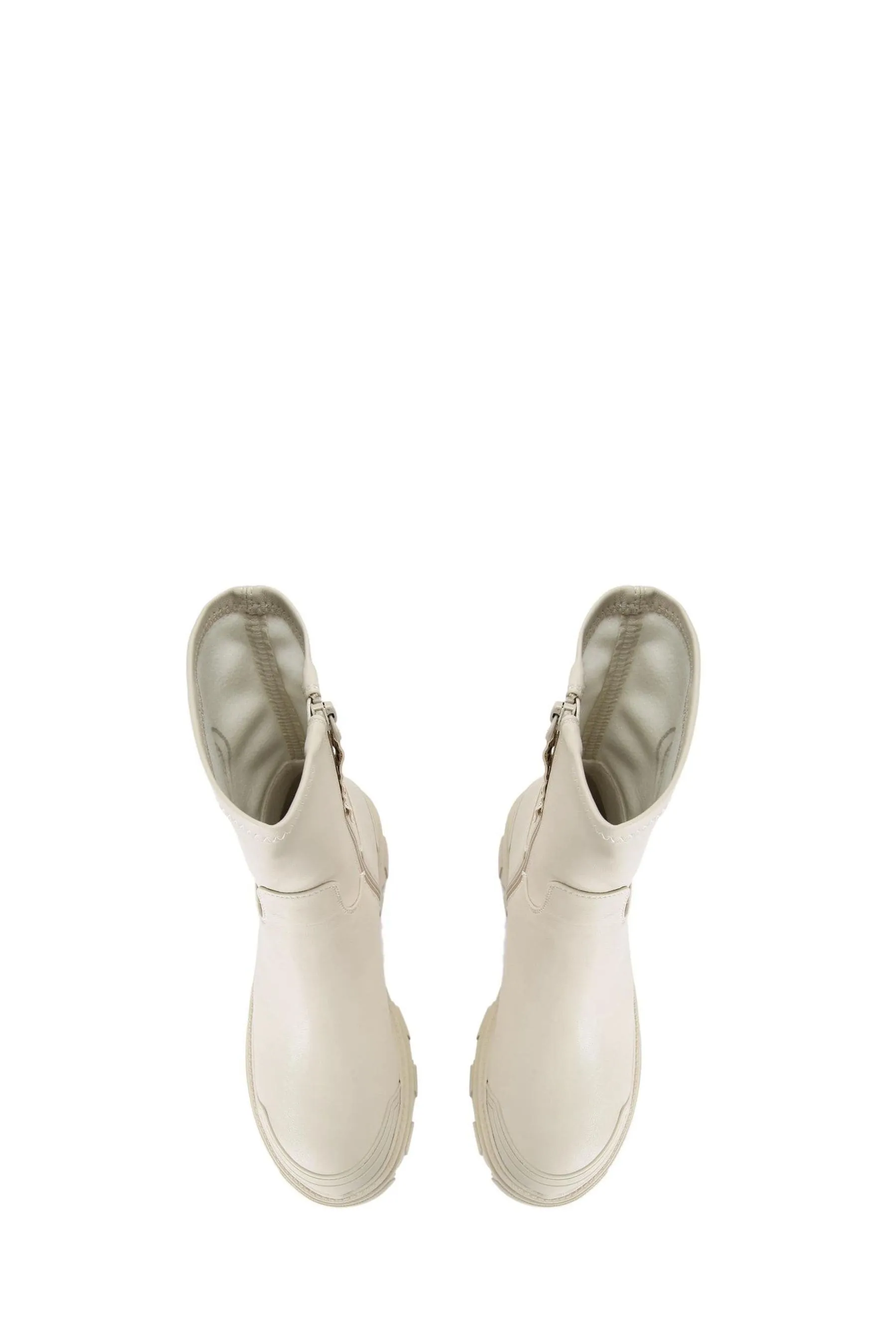 KG Kurt Geiger Cream - Stivali a calza stile trekking