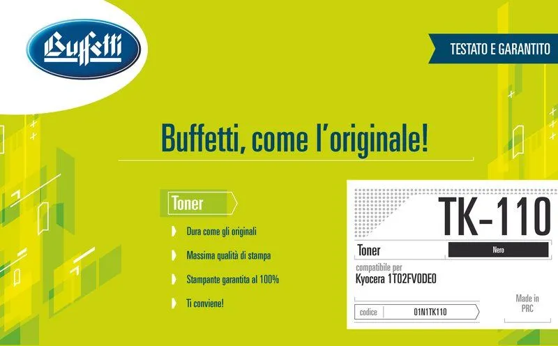 Kyocera Toner - Compatibile TK-110 1T02FV0DE0 - Nero - 6.000 pag