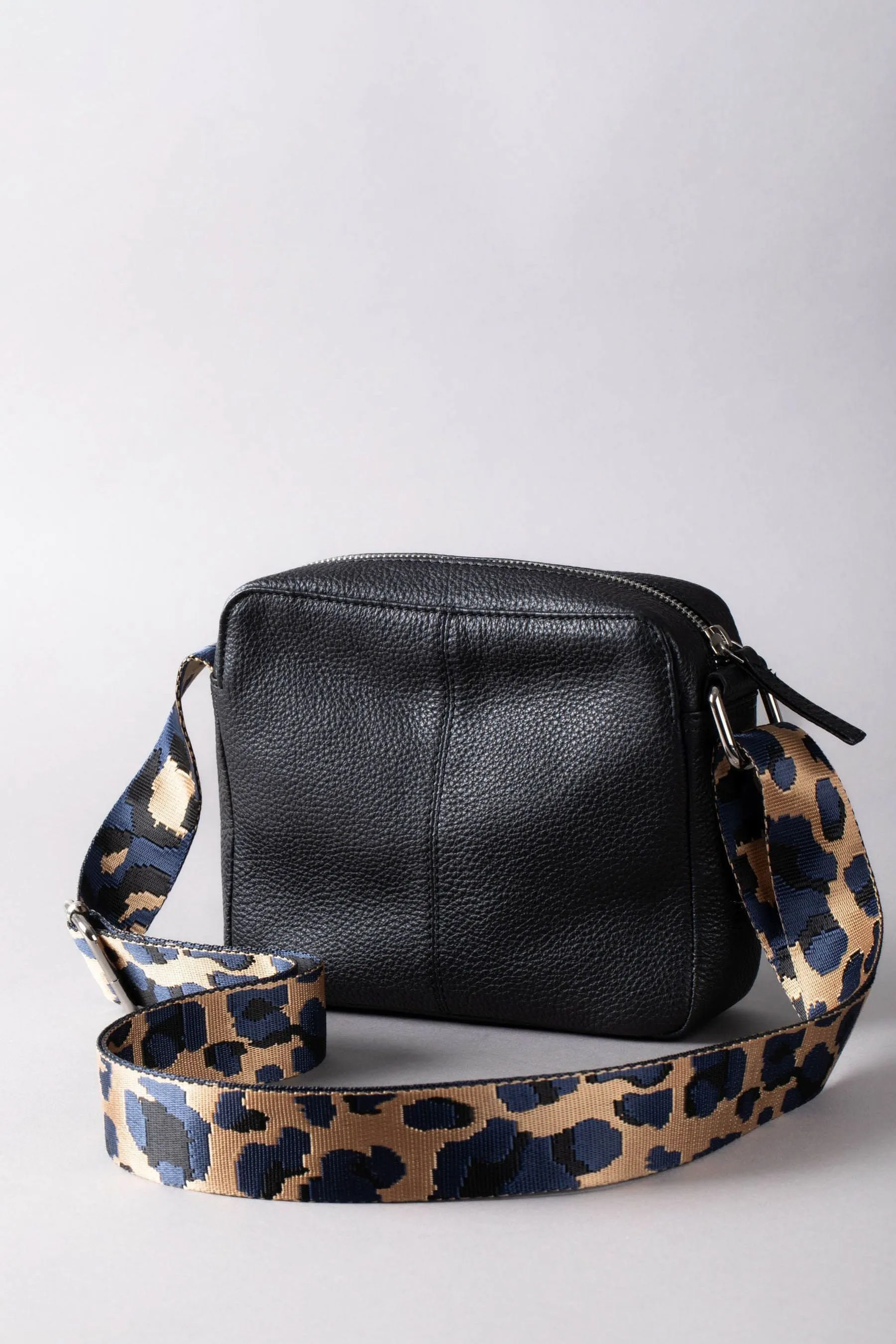 Lakeland Leather - Alston - Borsa a tracolla squadrata in pelle con cinturino in tela