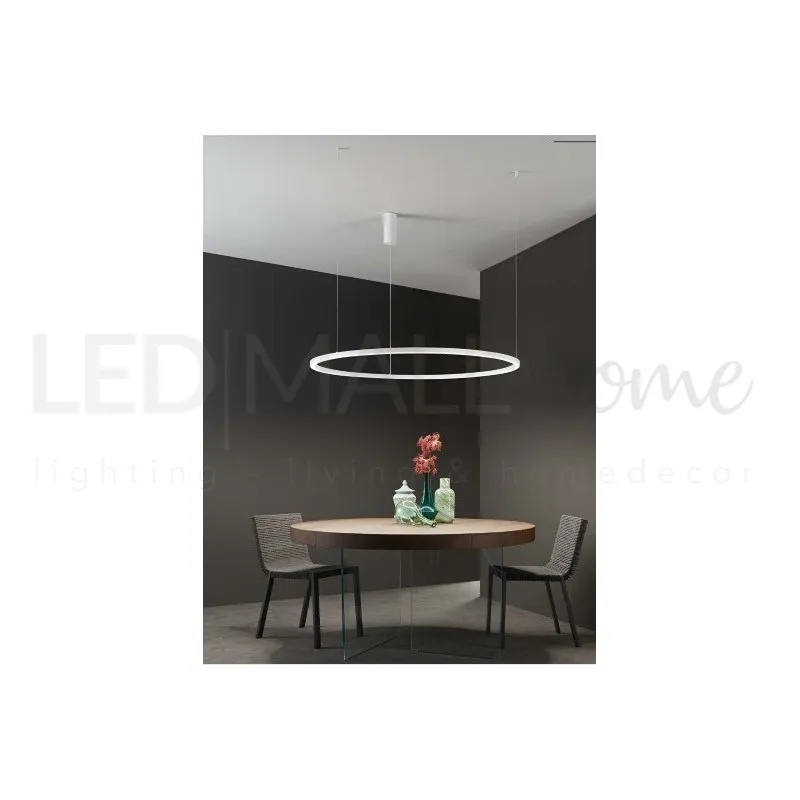 Lampadario a sospensione Bianca 30W 4500Lm cct 60X60X150Cm
