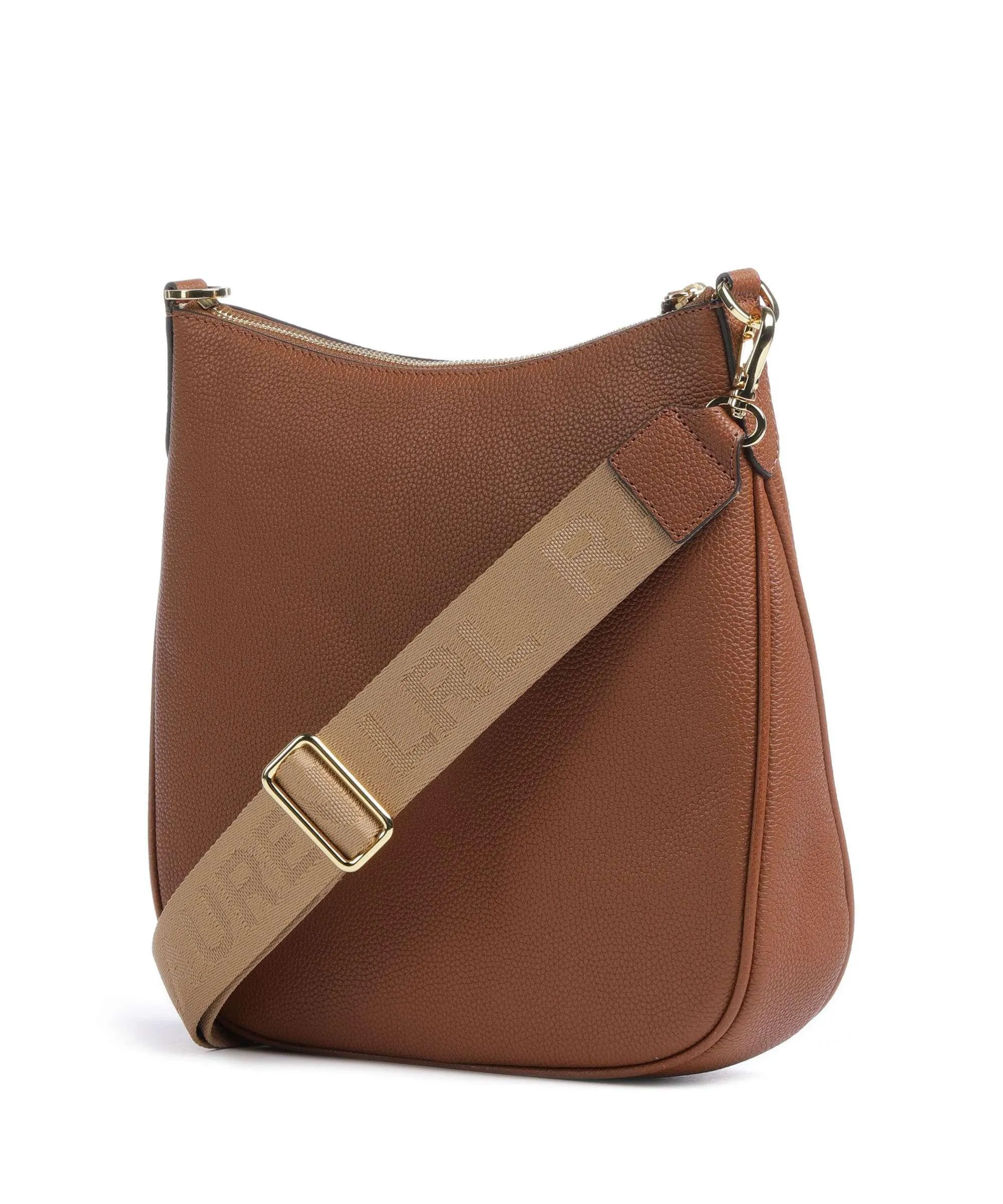  Lauren Ralph Lauren Cameryn 27 Borsa a tracolla pelle di vacchetta grana marrone  