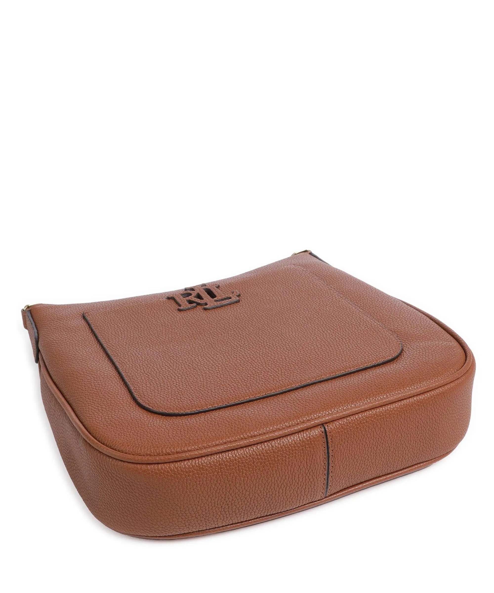  Lauren Ralph Lauren Cameryn 27 Borsa a tracolla pelle di vacchetta grana marrone  