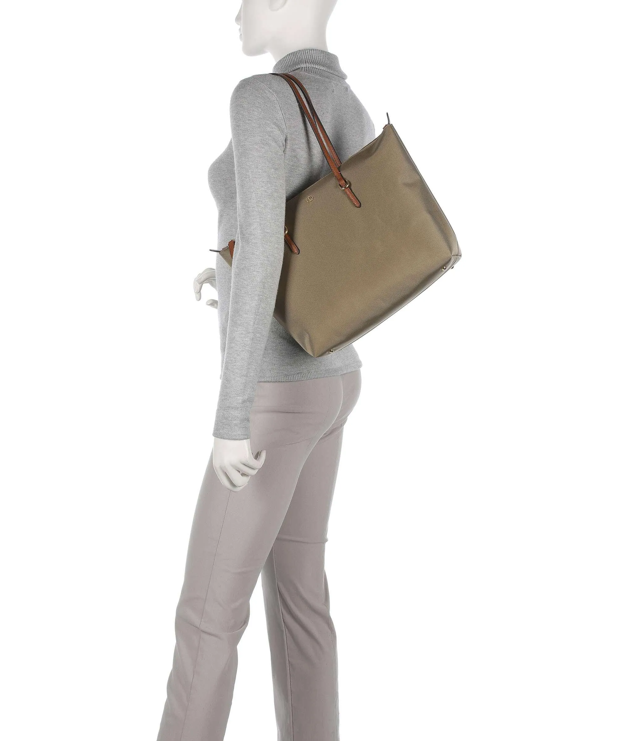  Lauren Ralph Lauren Keaton 26 Borsa shopper nylon beige  