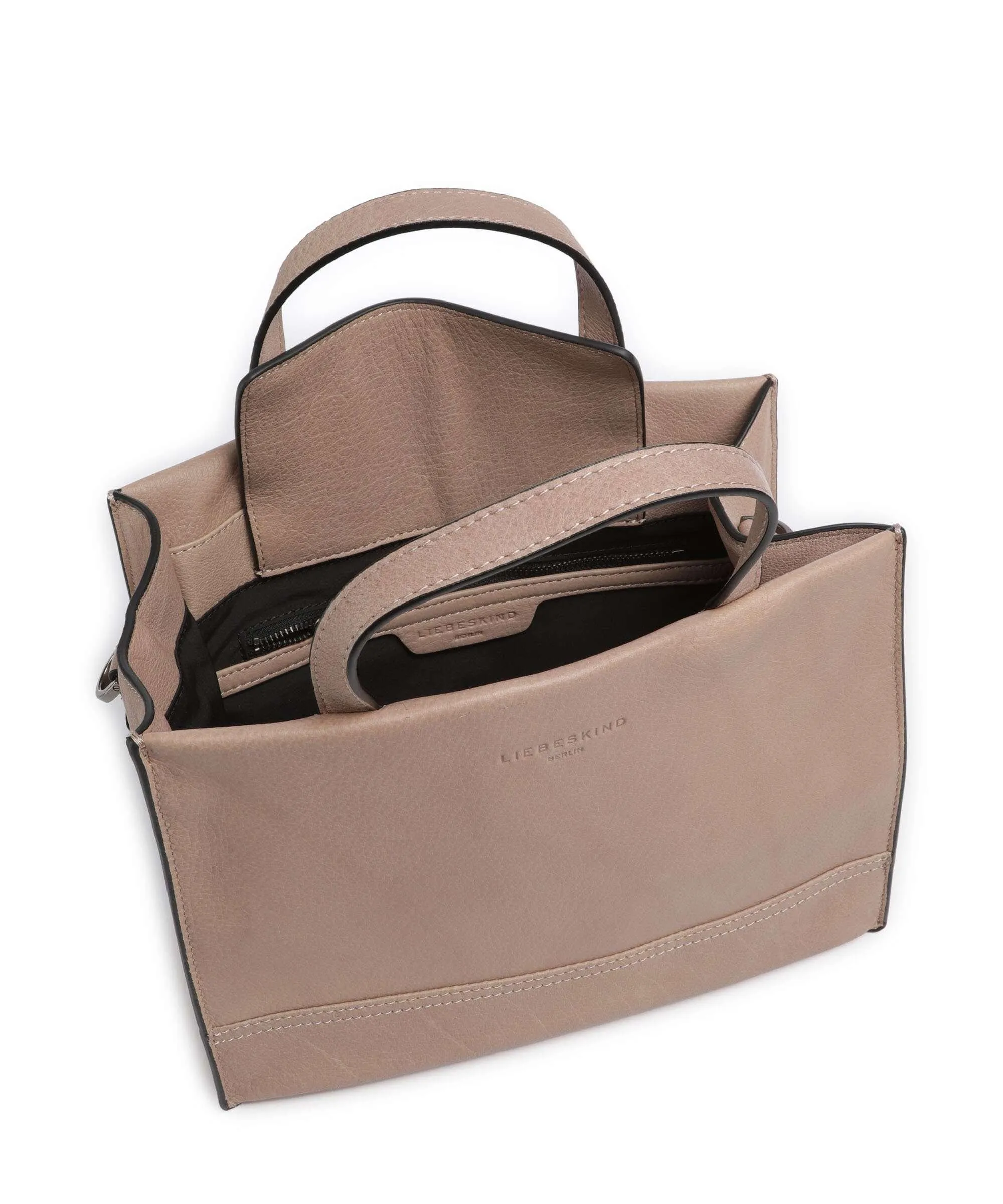  Liebeskind Lou 2 3D Leather M Borsa a mano pelle granulata beige  