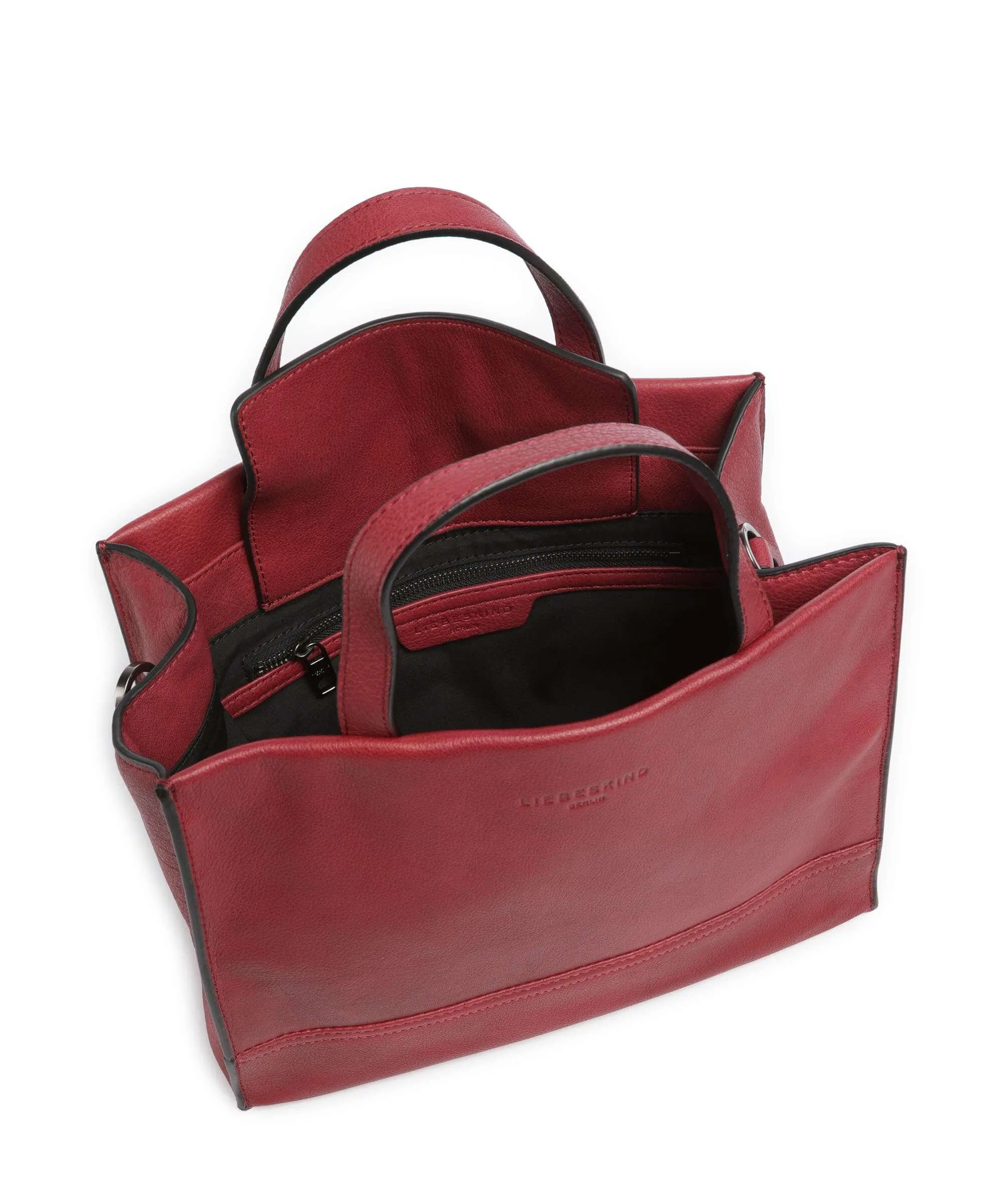  Liebeskind Lou 2 3D Leather M Borsa a mano pelle granulata cherry  