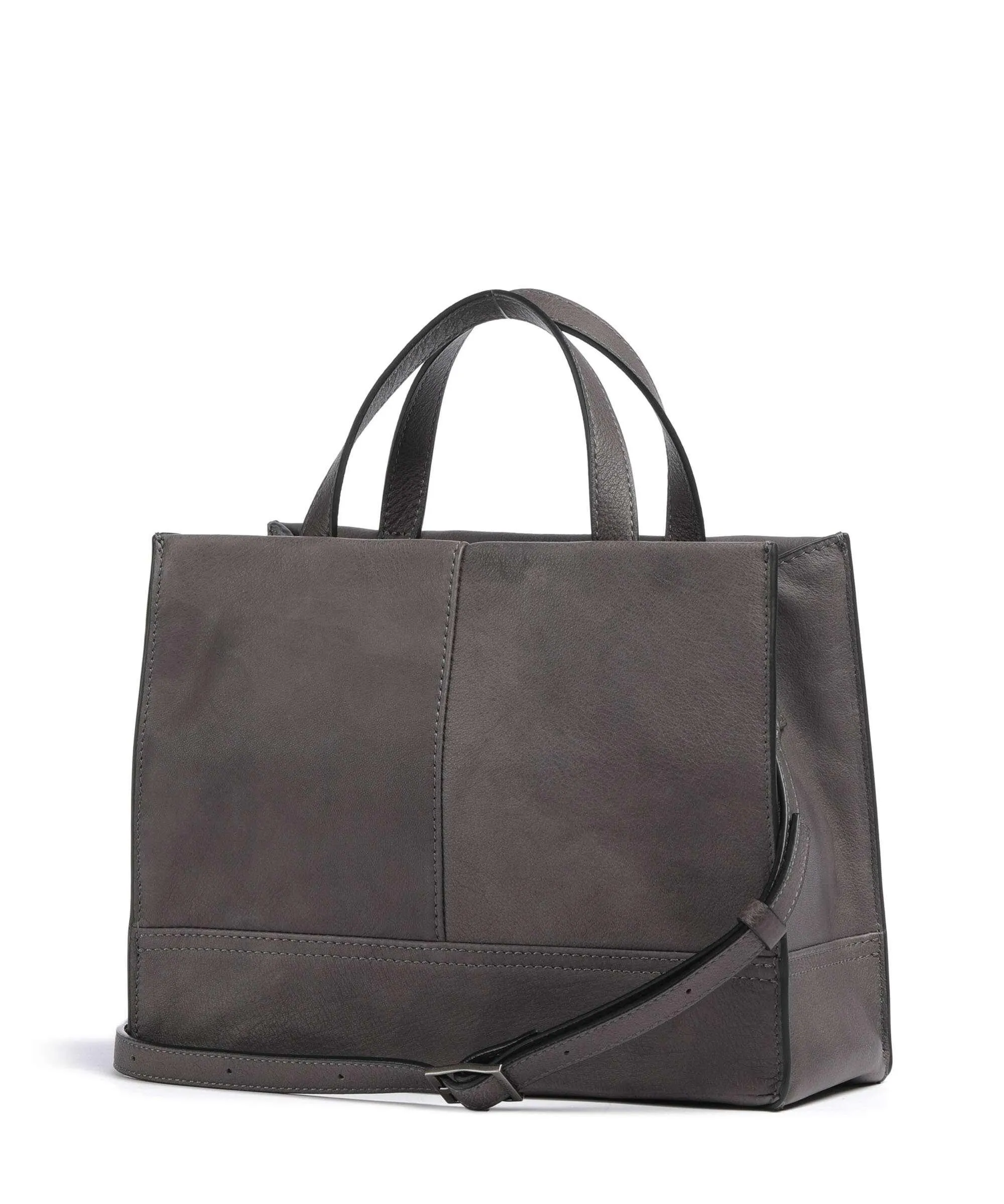  Liebeskind Lou 2 3D Leather M Borsa a mano pelle granulata grigio scuro  