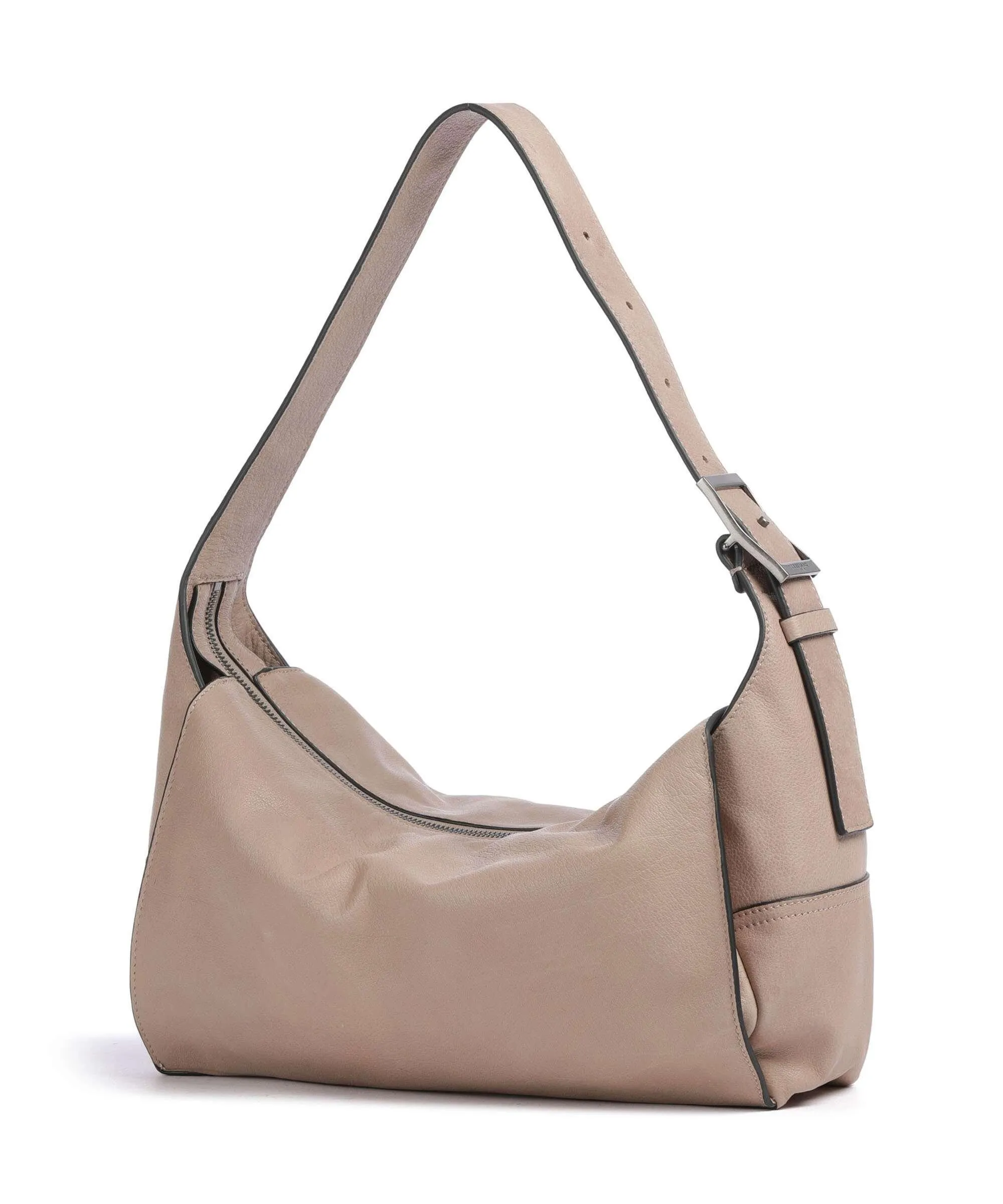  Liebeskind Lou 2 3D Leather M Borsa hobo pelle di vacchetta grana beige  