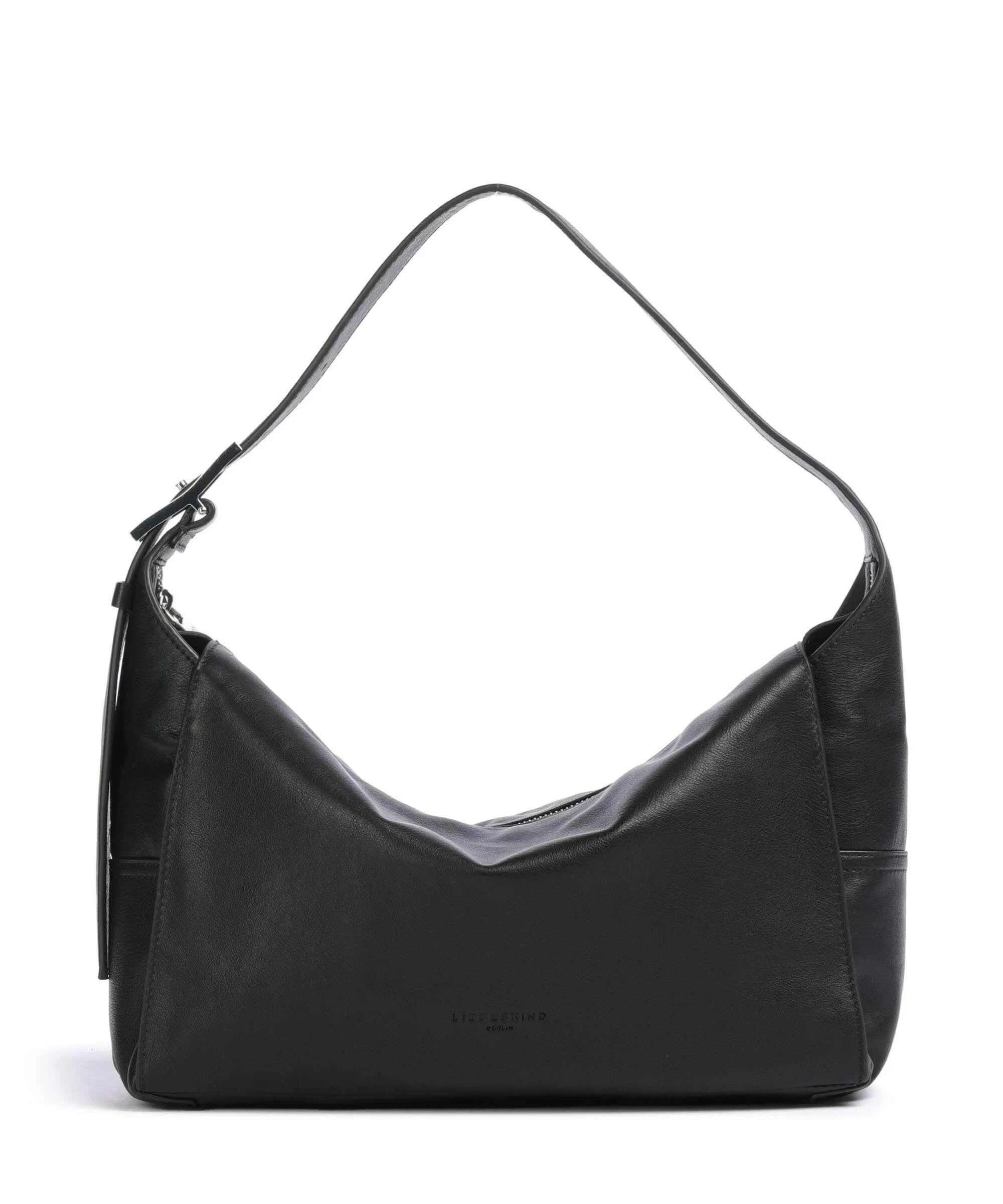  Liebeskind Lou 2 3D Leather M Borsa hobo pelle di vacchetta grana nero  