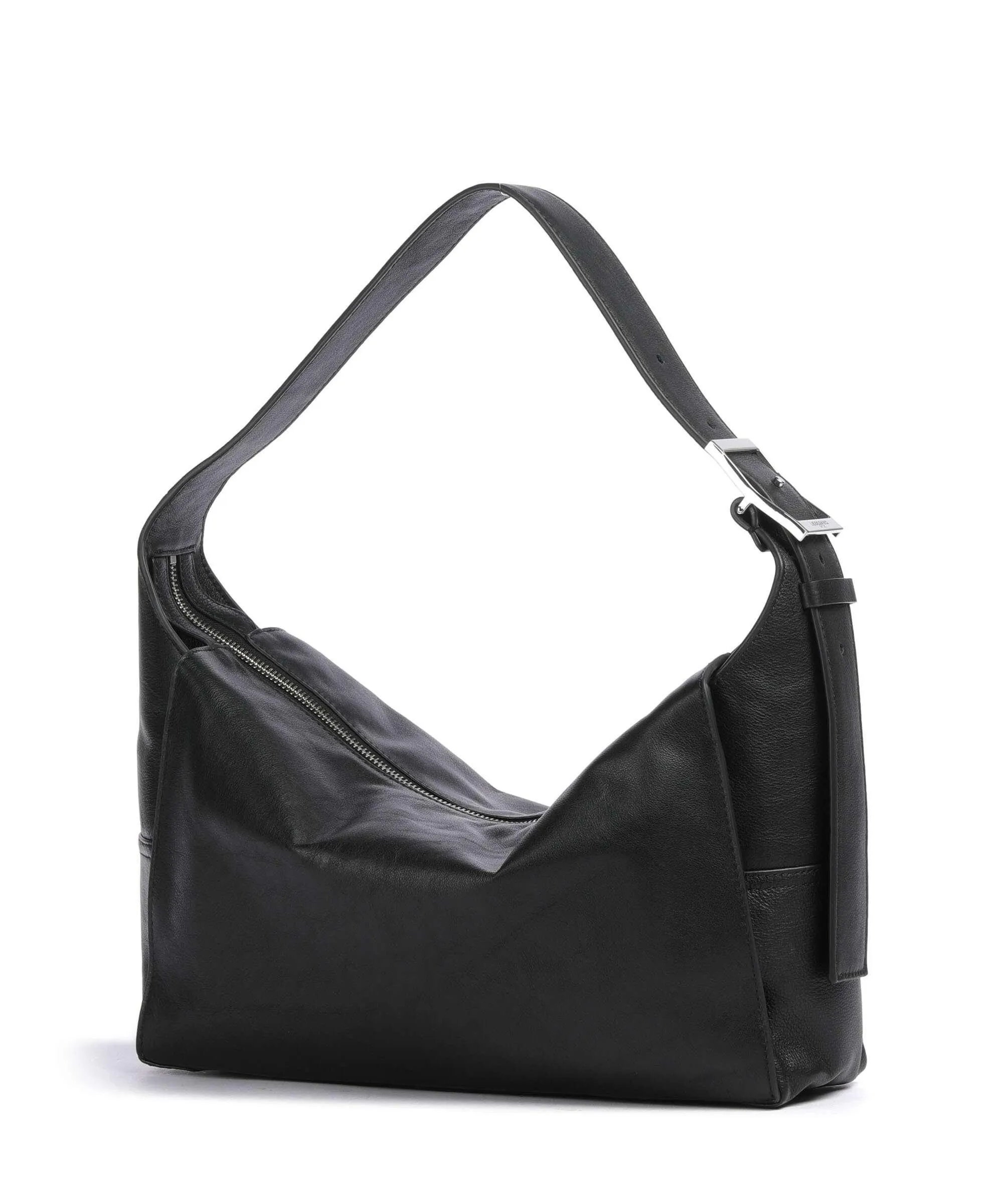  Liebeskind Lou 2 3D Leather M Borsa hobo pelle di vacchetta grana nero  
