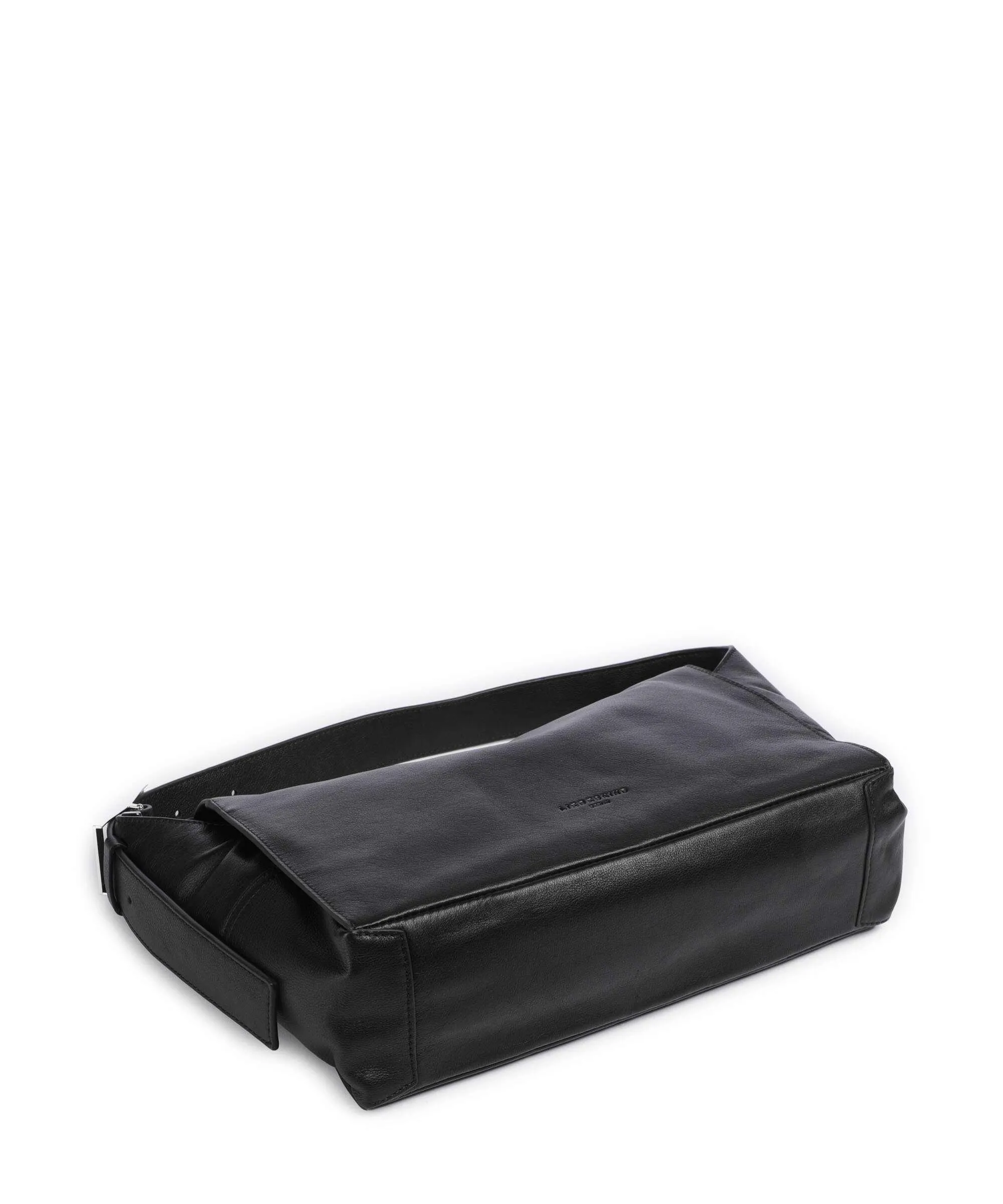  Liebeskind Lou 2 3D Leather M Borsa hobo pelle di vacchetta grana nero  