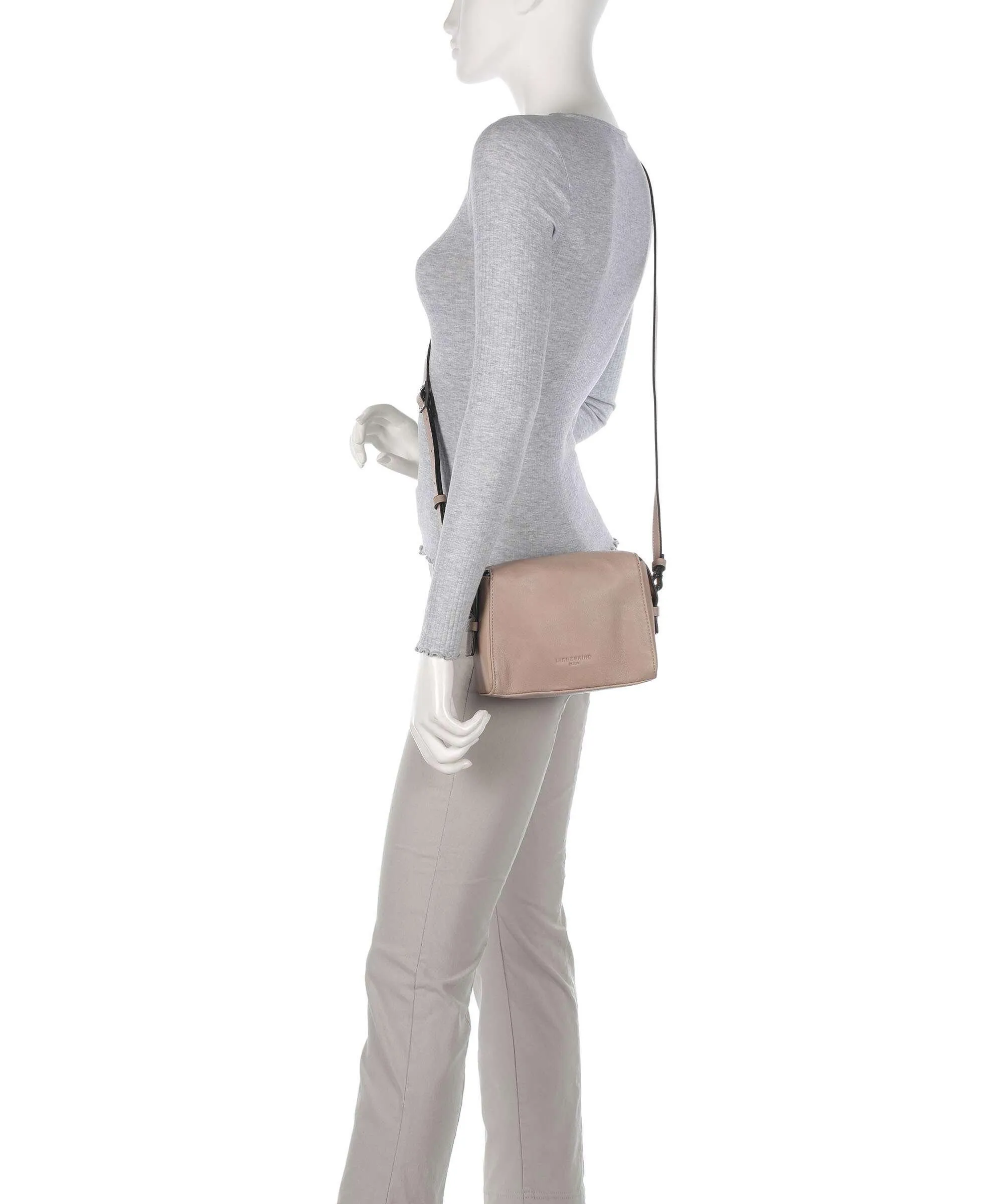  Liebeskind Lou 2 3D Leather S Borsa a tracolla pelle di vacchetta grana beige  