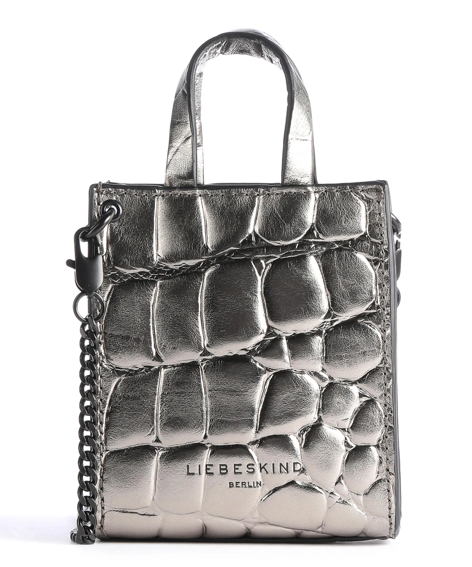  Liebeskind Paper Bag XS Borsa a tracolla pelle grigio  