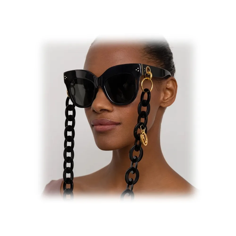 Linda Farrow - Occhiali da Sole Oversized Dunaway in Arancione - LFL1049C6SUN - Linda Farrow Eyewear