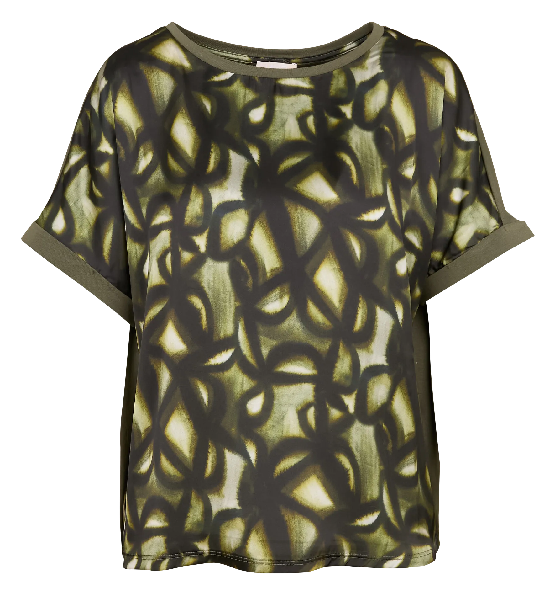  LIU JO   Blusa scollo tondo in misto cotone | Verde