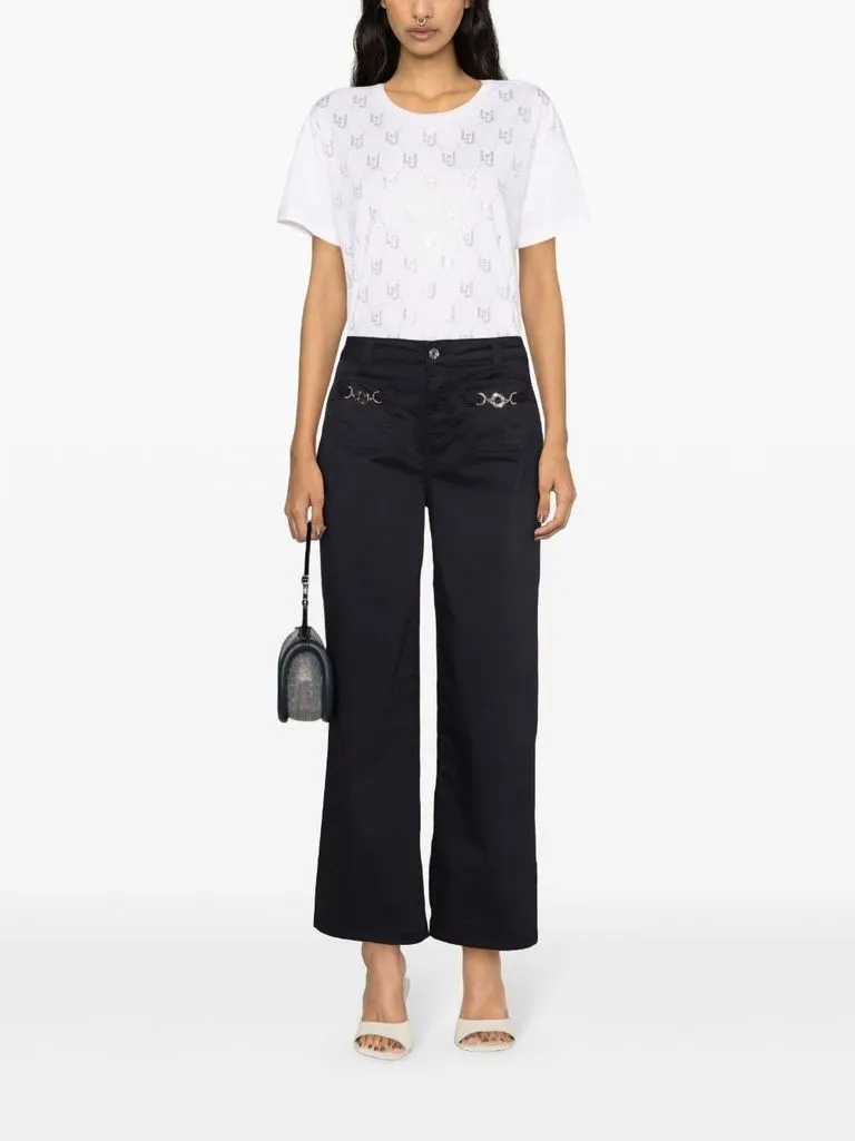 liu jo T-shirt con strass