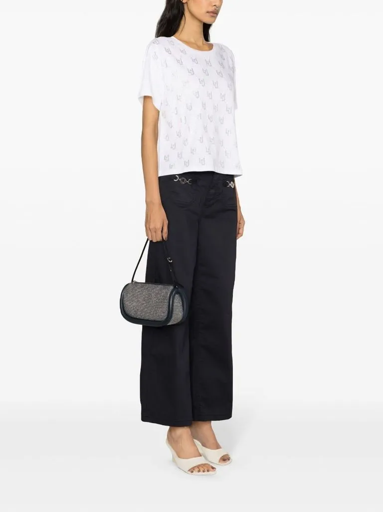 liu jo T-shirt con strass