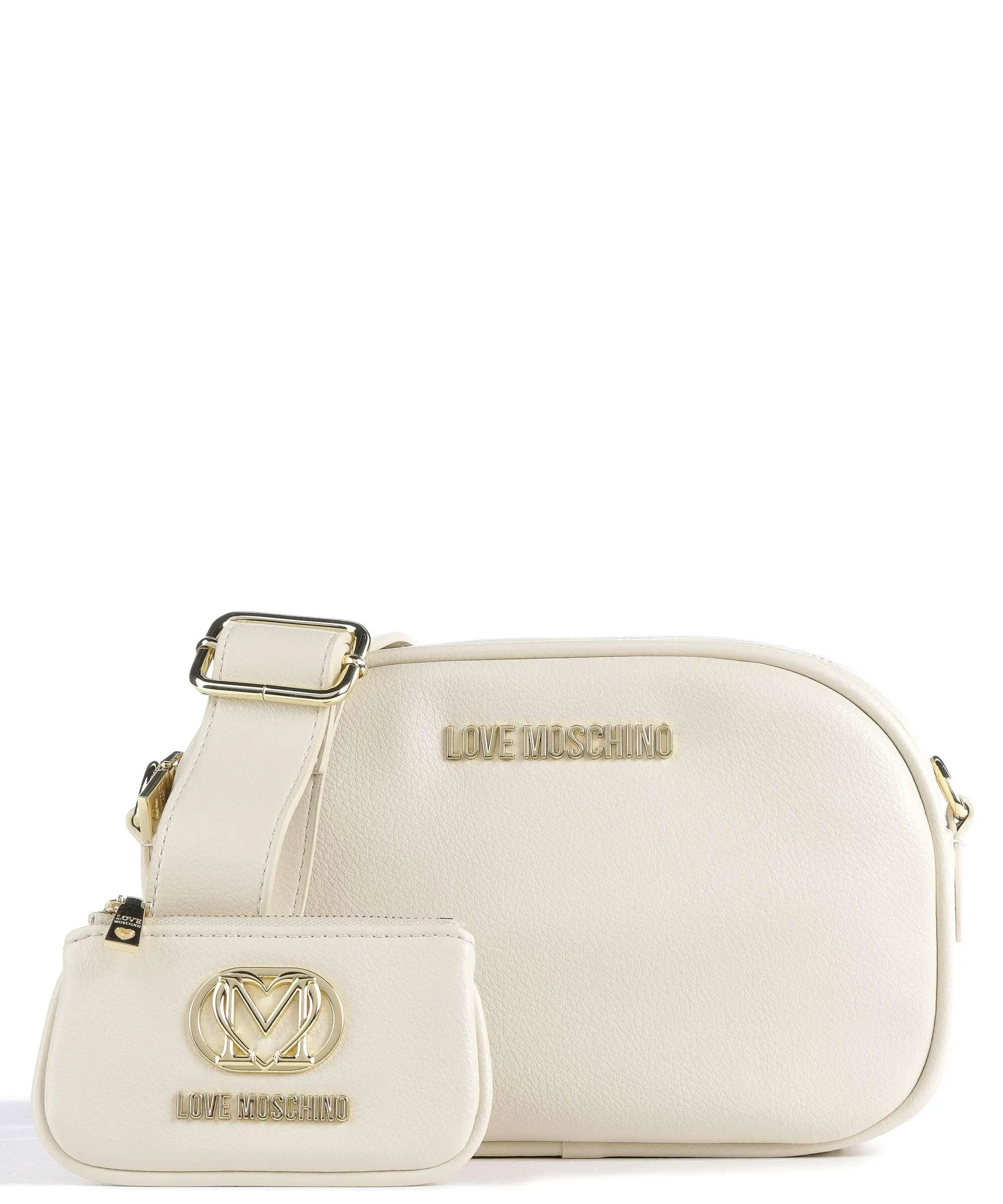  Love Moschino Pouch Charm Borsa a tracolla pelle sintetica avorio  