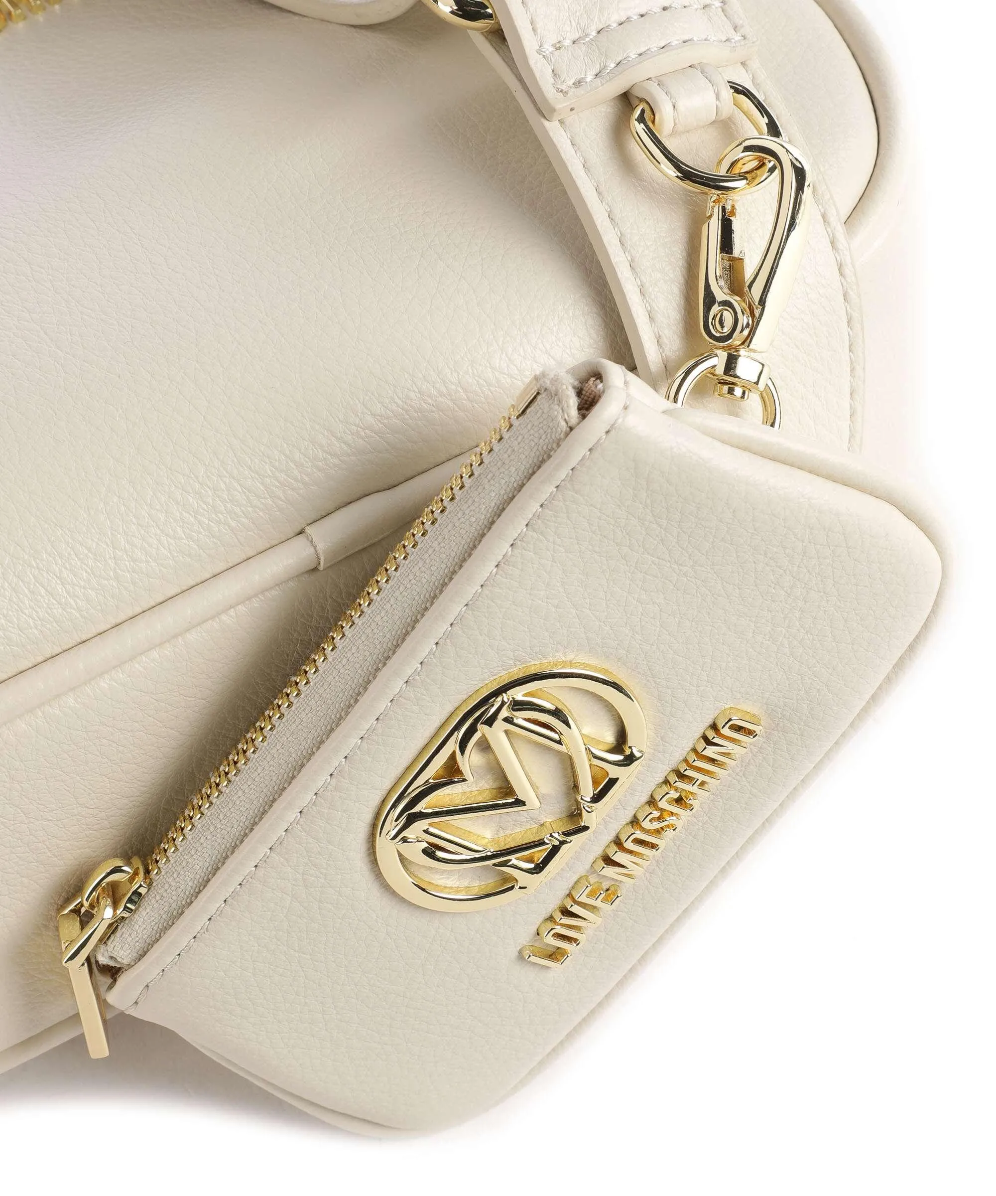  Love Moschino Pouch Charm Borsa a tracolla pelle sintetica avorio  