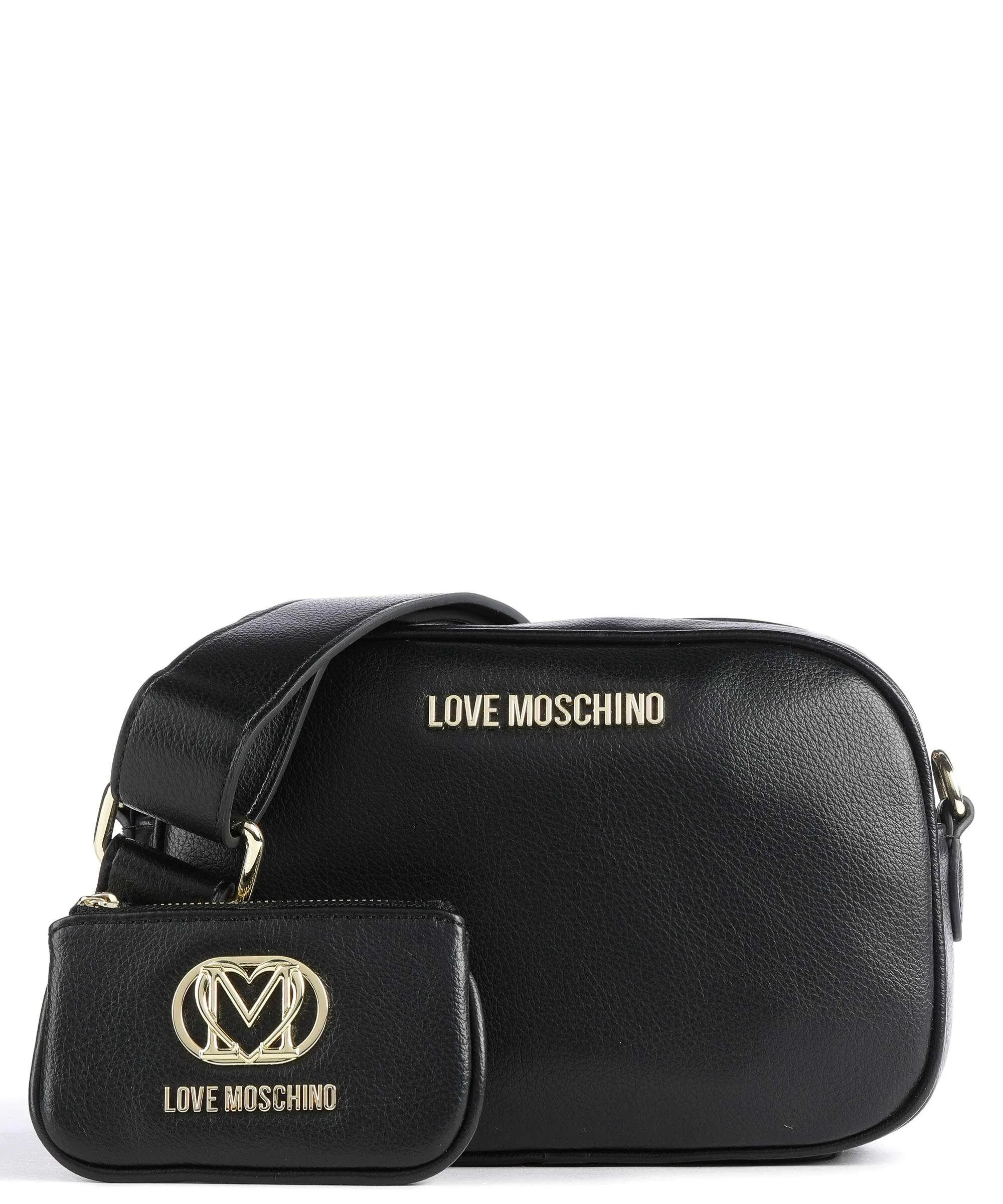  Love Moschino Pouch Charm Borsa a tracolla pelle sintetica nero  