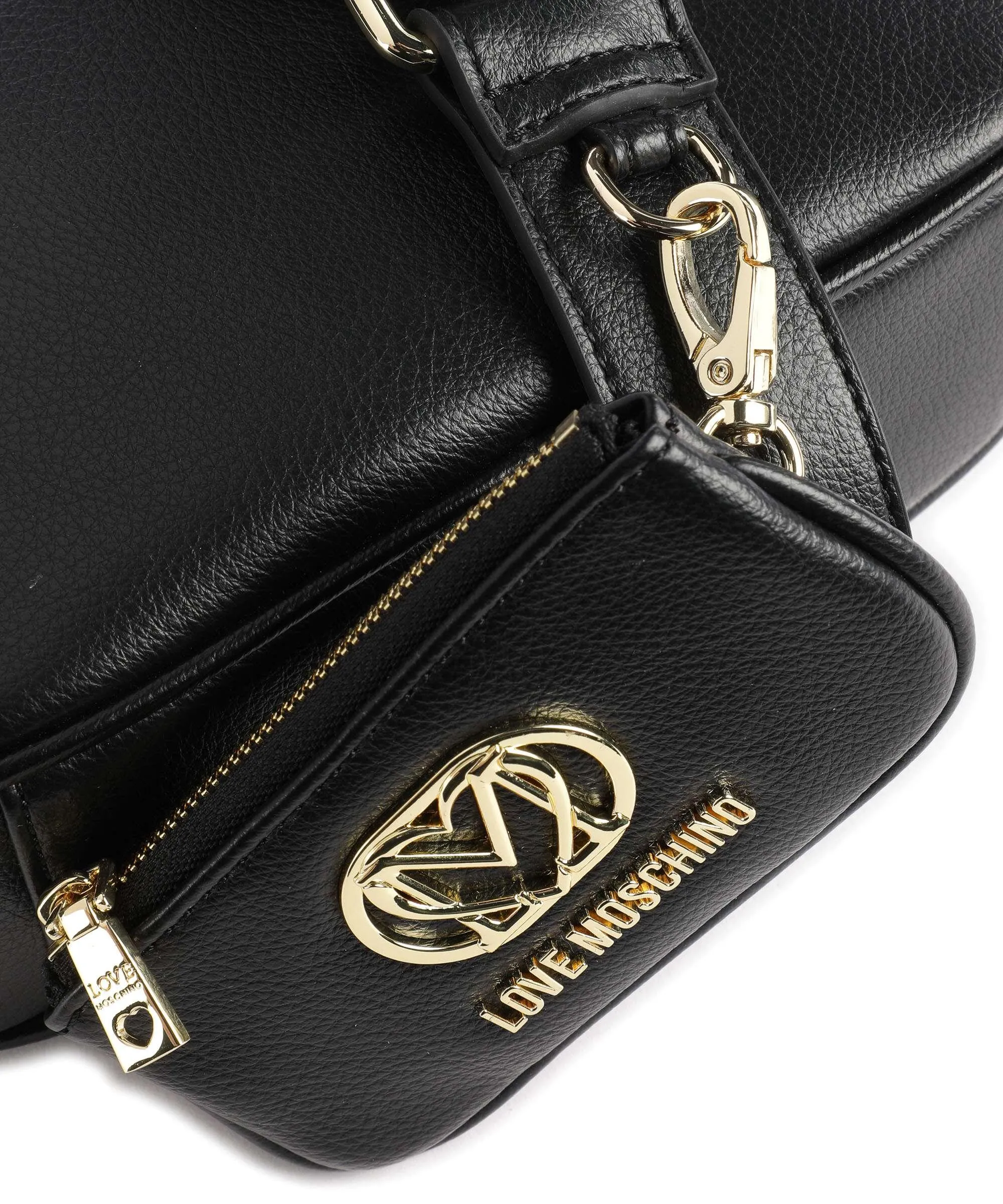  Love Moschino Pouch Charm Borsa a tracolla pelle sintetica nero  