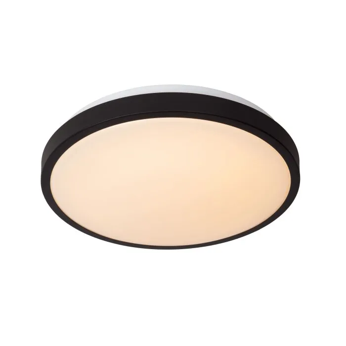 Lucide DASHER Plafoniera LED Nero, 1-Luce, Sensori di movimento