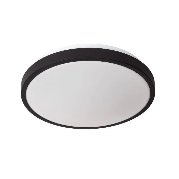 Lucide DASHER Plafoniera LED Nero, 1-Luce, Sensori di movimento