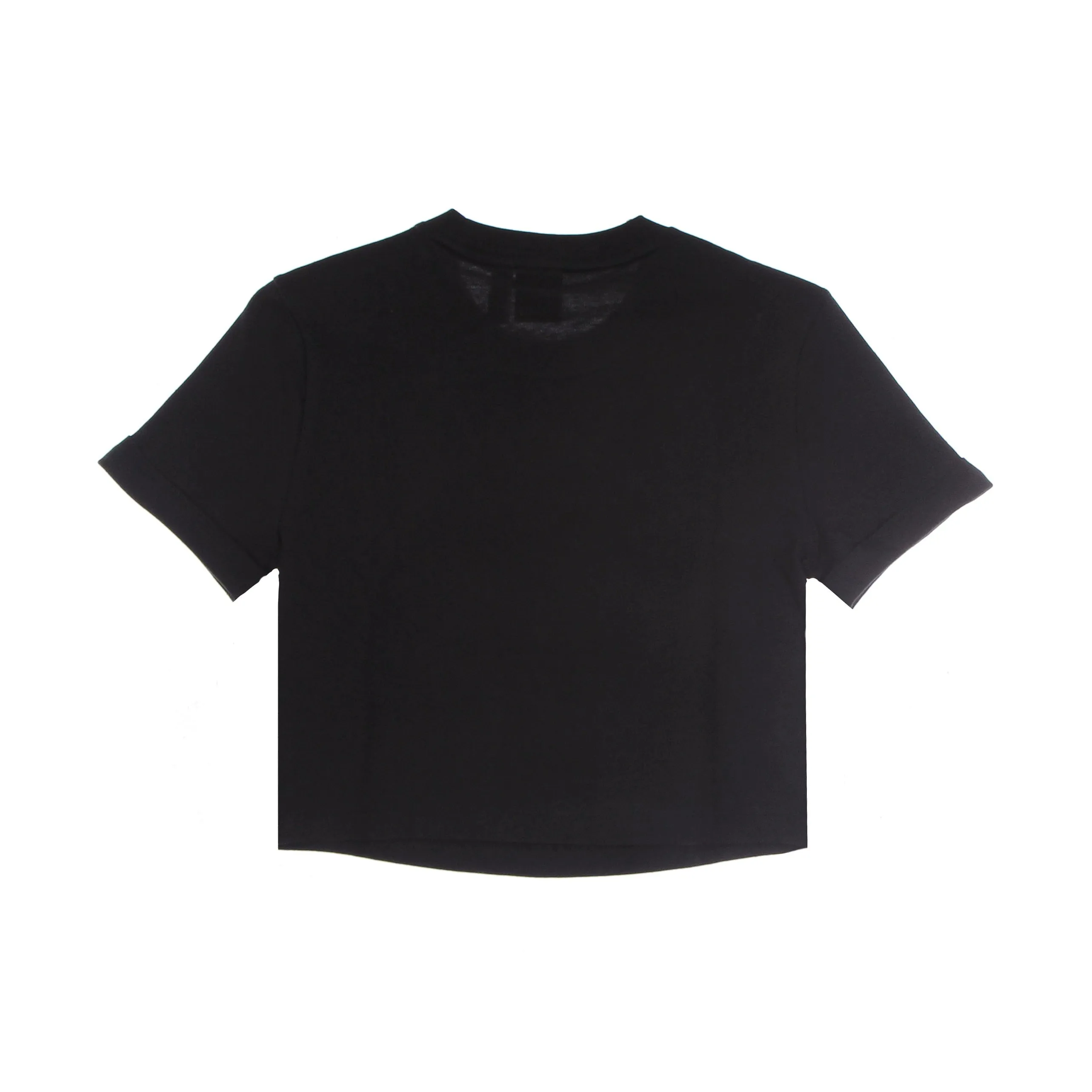 Maglietta Corta Donna Classics Roll Up Sleeve Crop Top Black