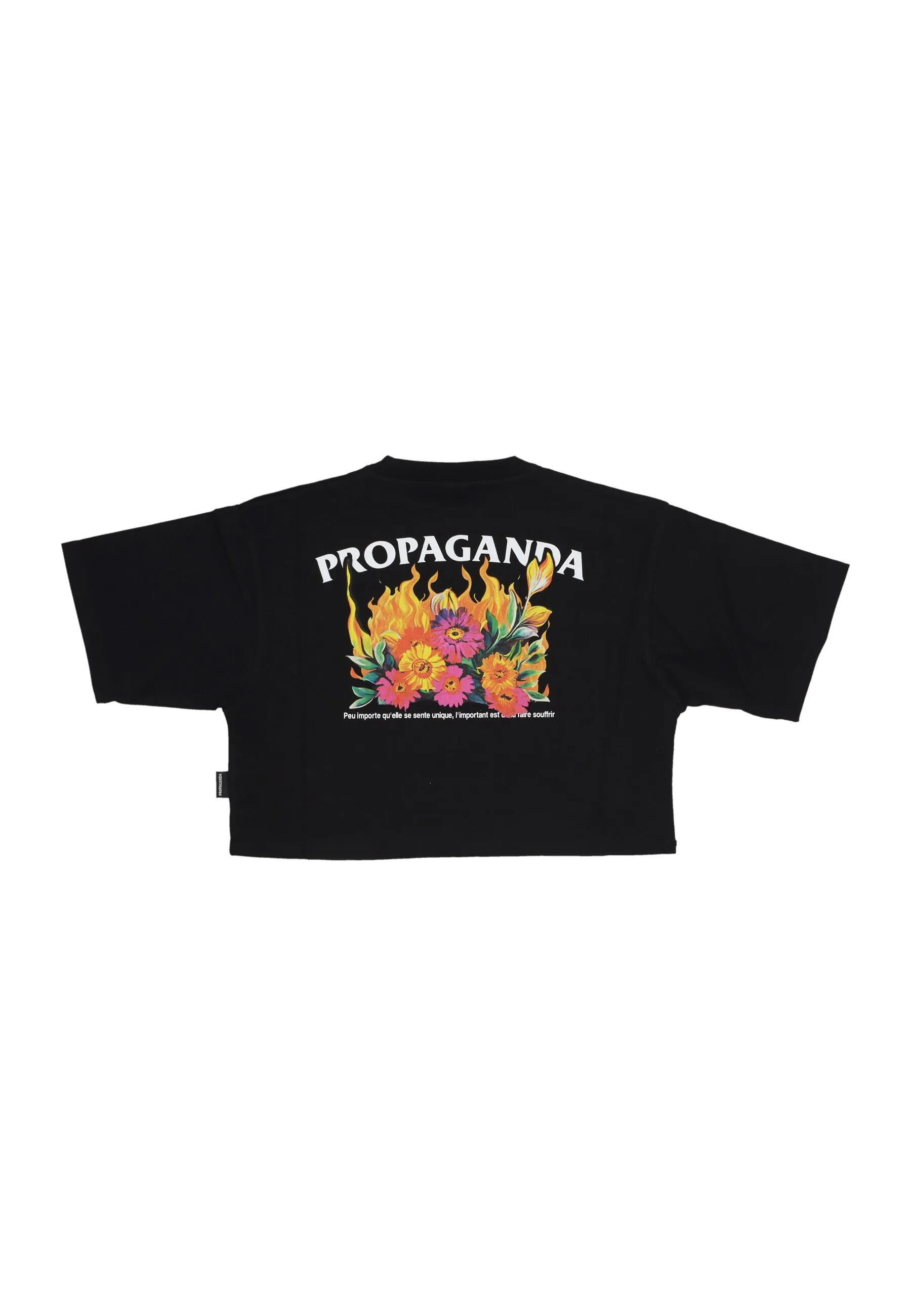 Maglietta Corta Donna W Pyromantics Croptop Tee Black