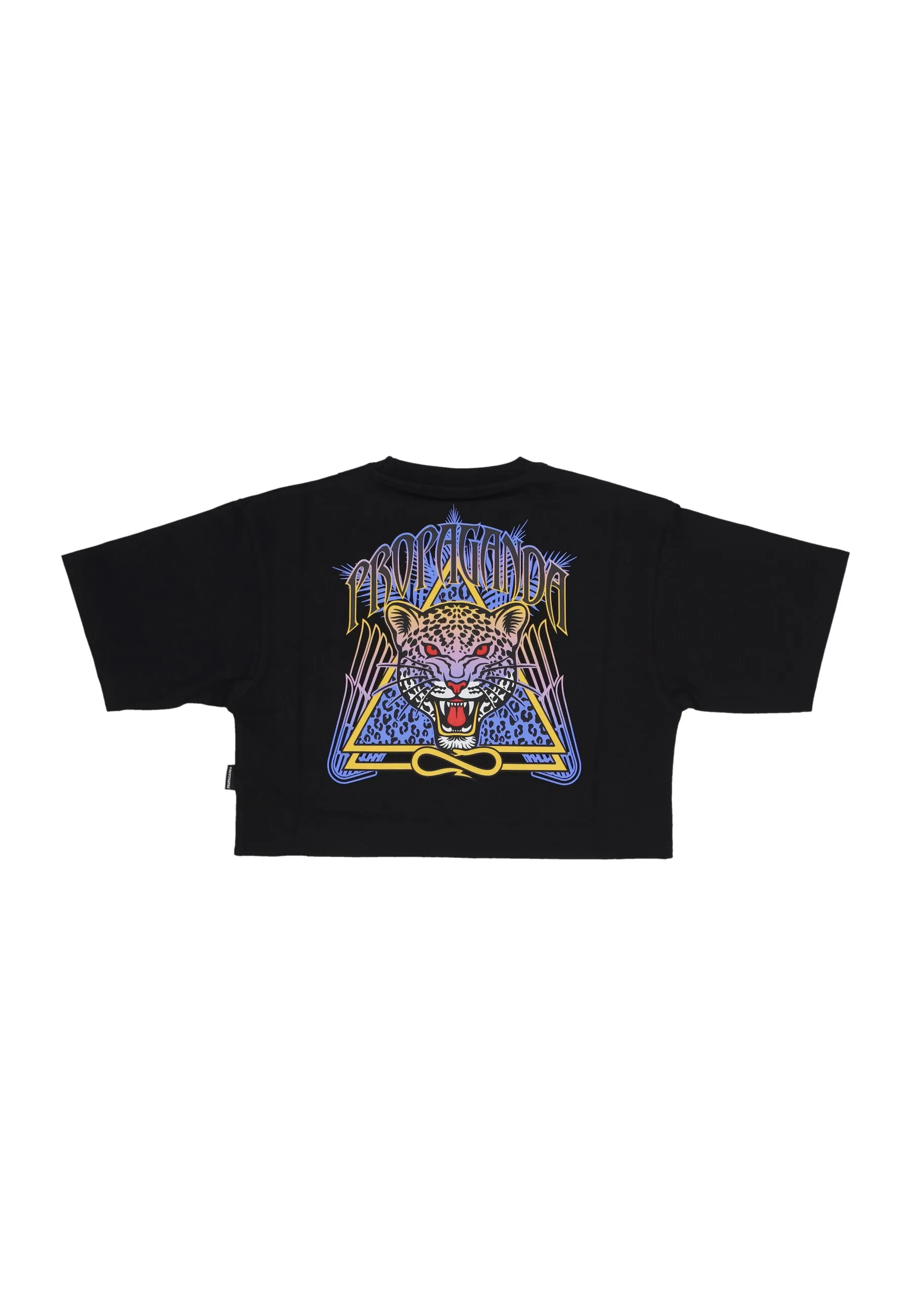 Maglietta Corta Donna W Triangle Jaguar Croptop Tee Black