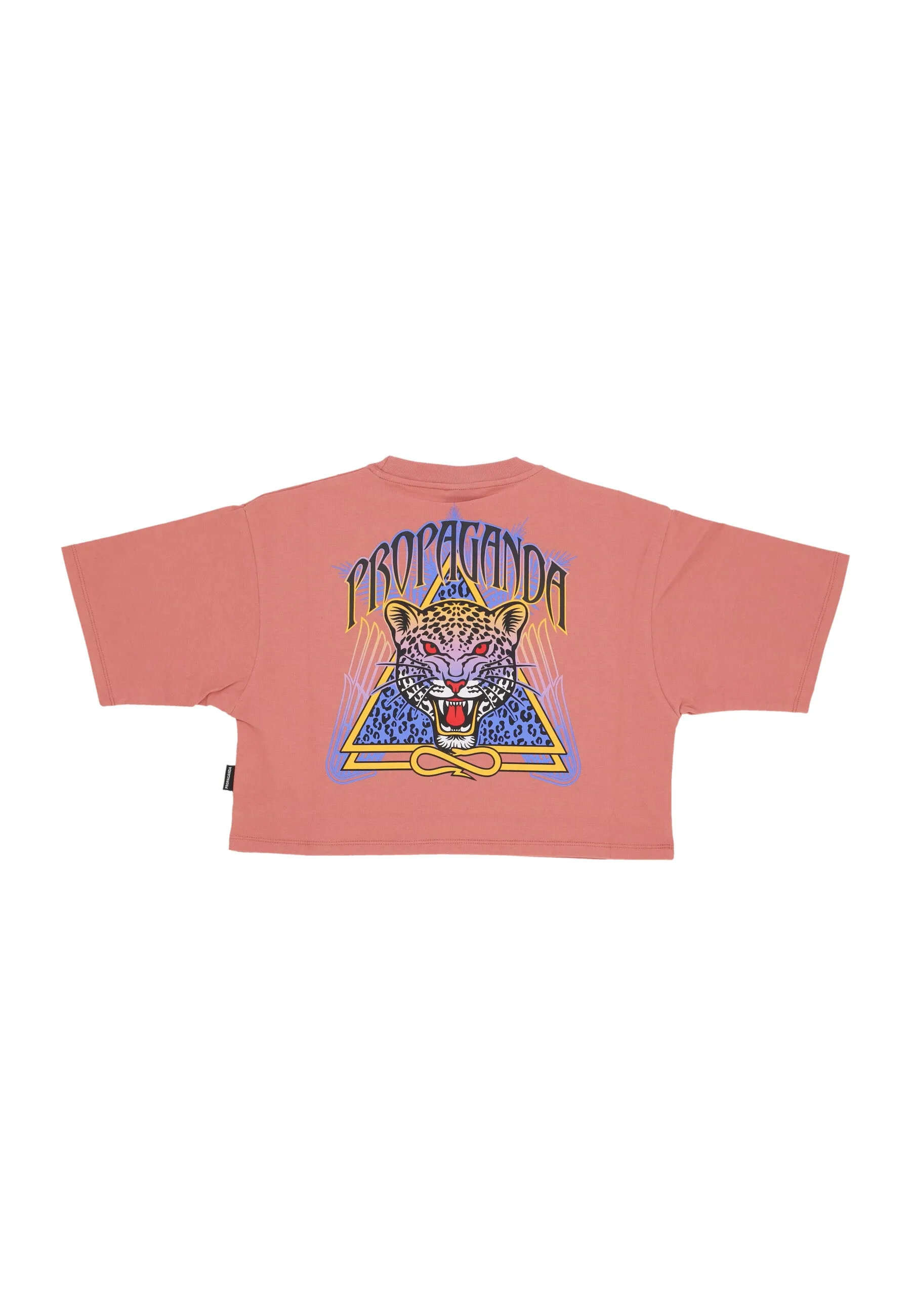 Maglietta Corta Donna W Triangle Jaguar Croptop Tee Clay