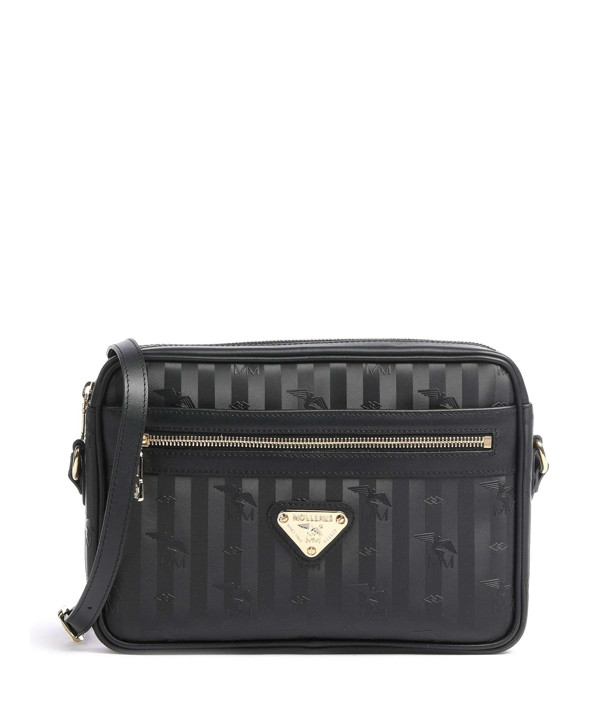  Maison Mollerus Vinerus London Borsa a tracolla tela nero  