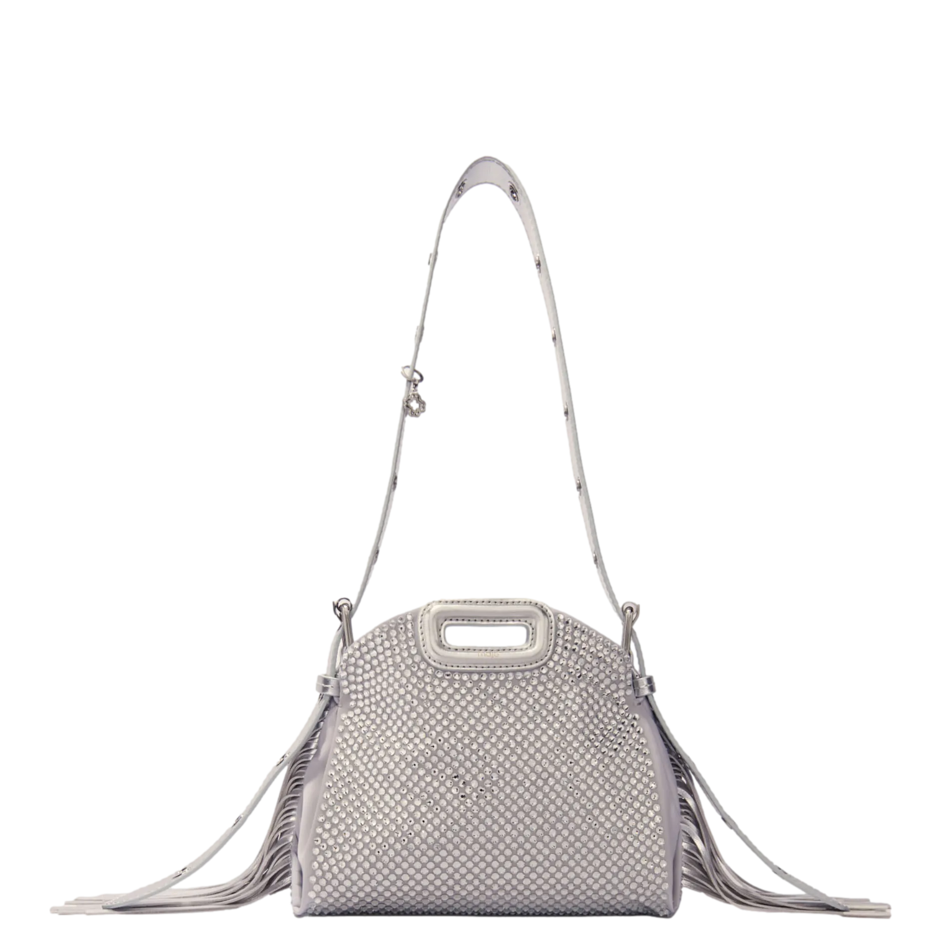  MAJE   MISS M MINI - Borsa a tracolla con strass | Argento 