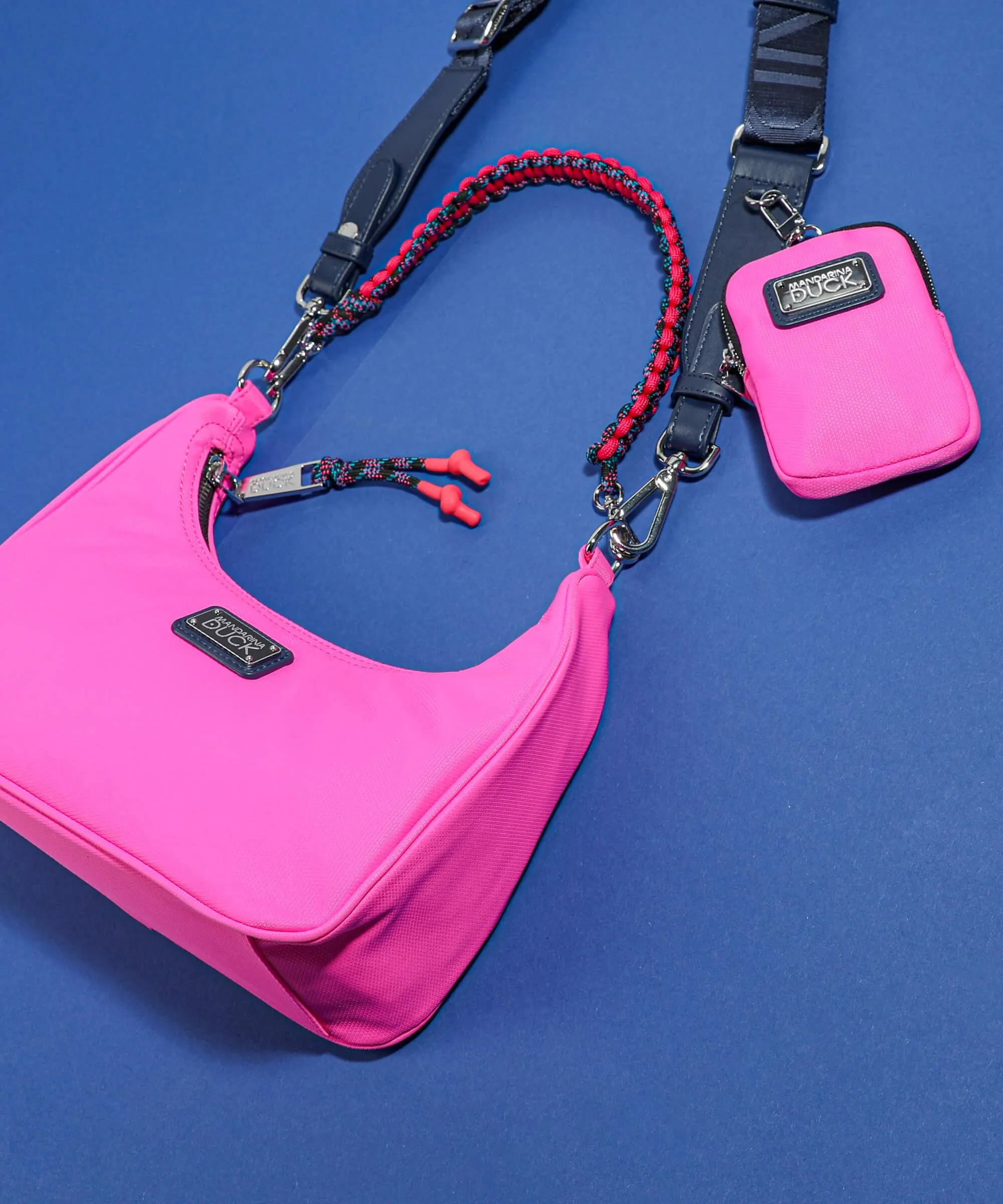  Mandarina Duck Style Borsa a spalla nylon pink  