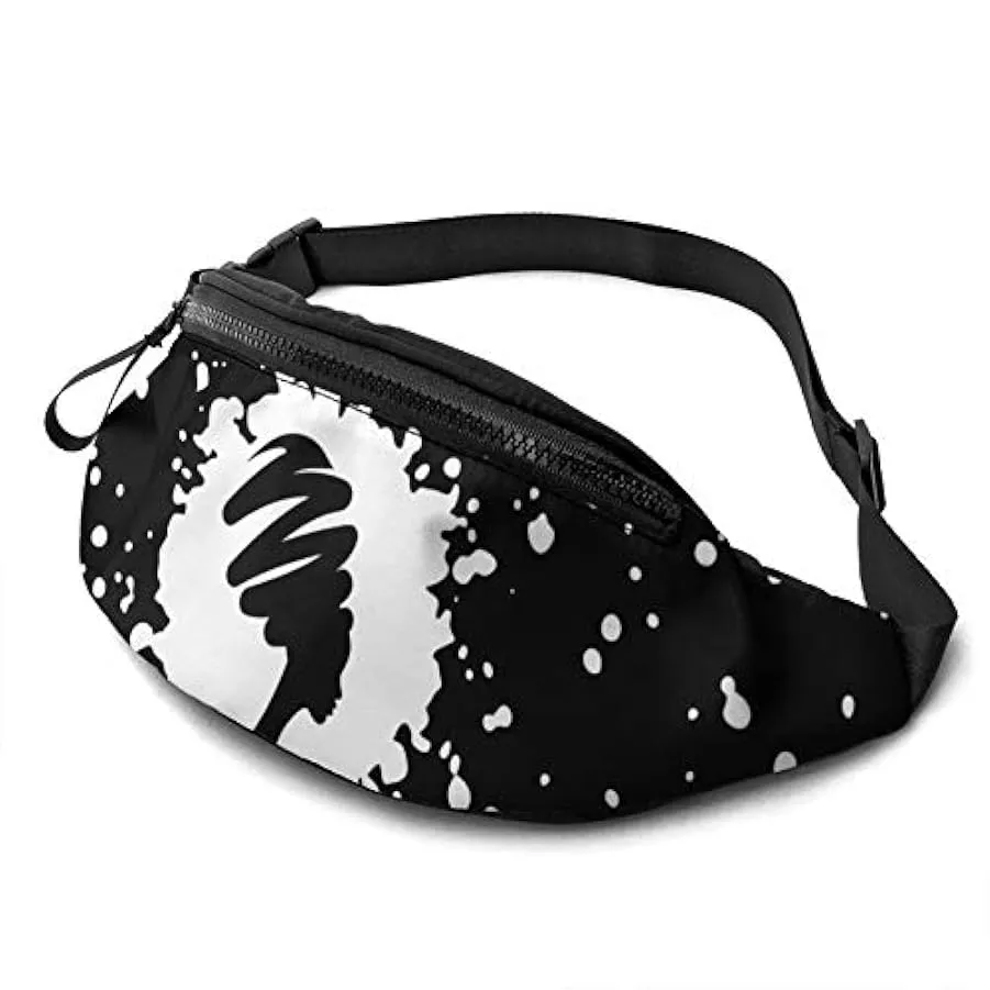 Marsupio per Uomo Donna,Marsupio Silhouette da Donna con Cintura Tasca a Tracolla Regolabile Borsa a Tracolla Borsa sul Petto pe