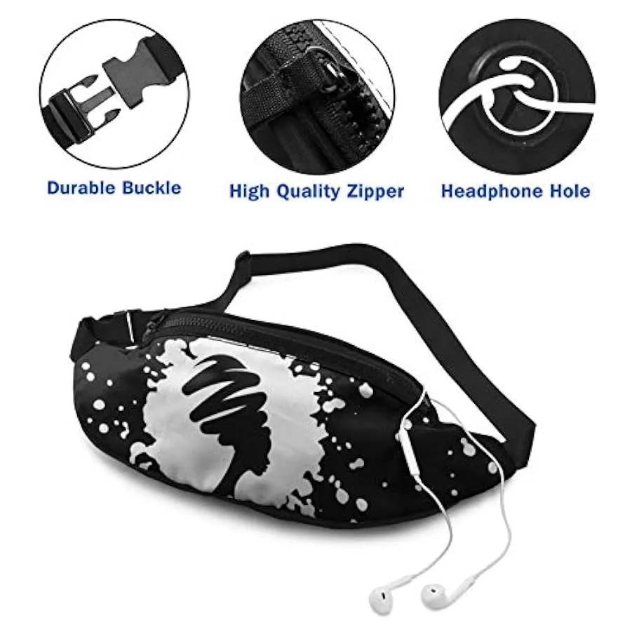 Marsupio per Uomo Donna,Marsupio Silhouette da Donna con Cintura Tasca a Tracolla Regolabile Borsa a Tracolla Borsa sul Petto pe