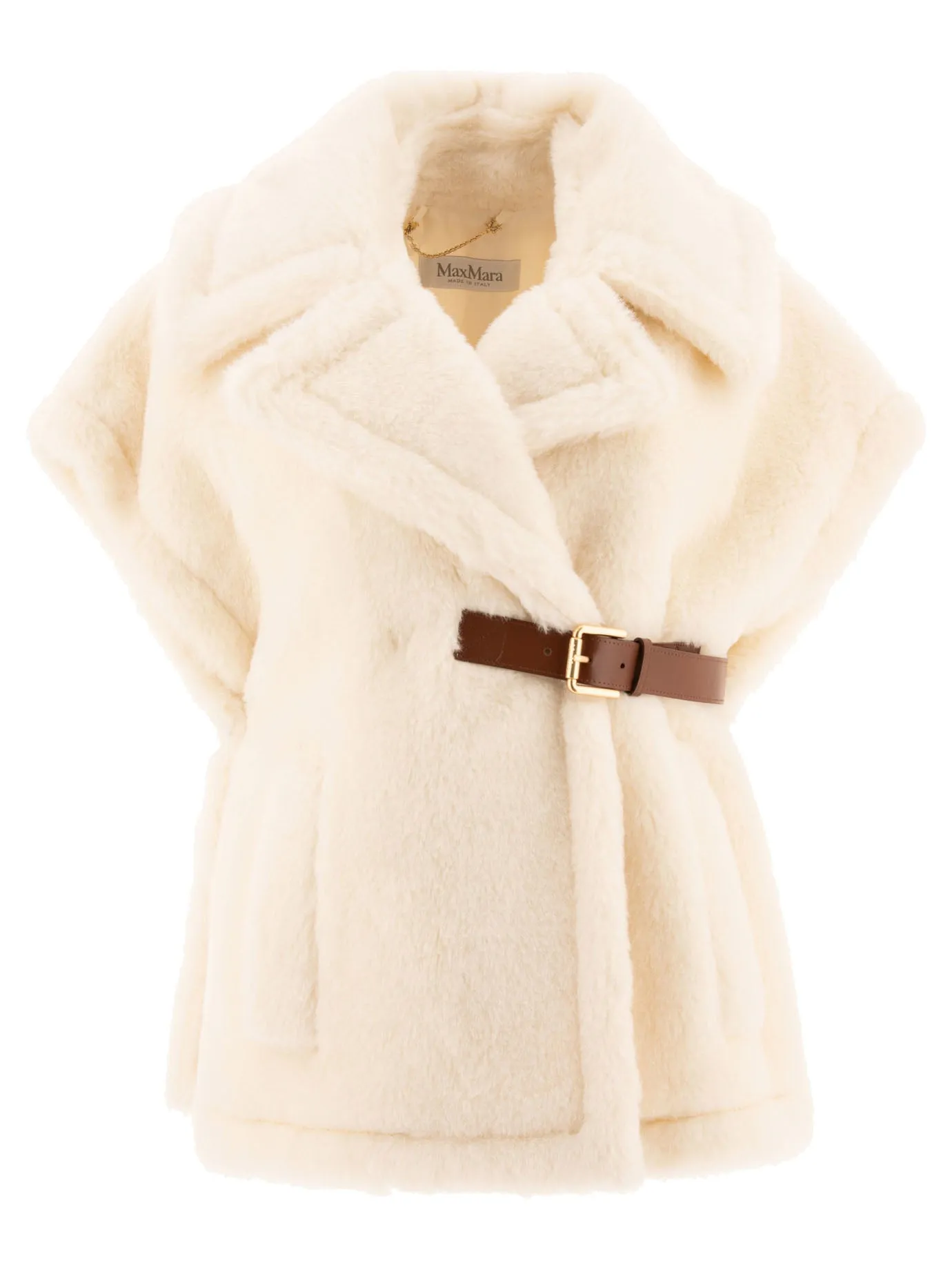 Max Mara Teddy Fabric Short Cape