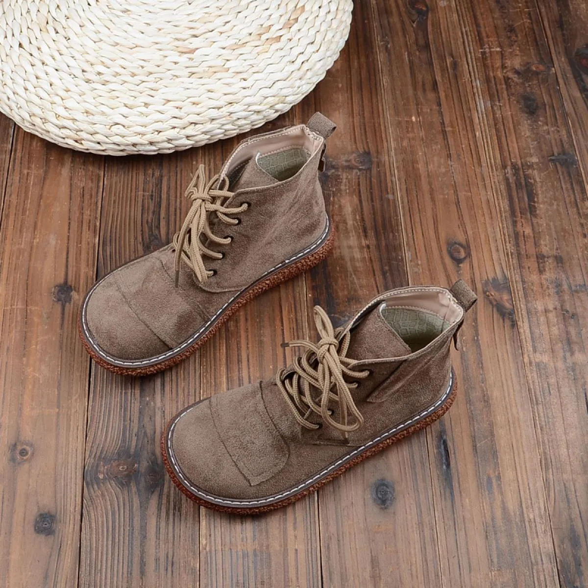 Mori Stivaletti retrò retrò Scarpe da bambola con testa grossa con suola spessa Stivaletti casual stile college Stivali da donna