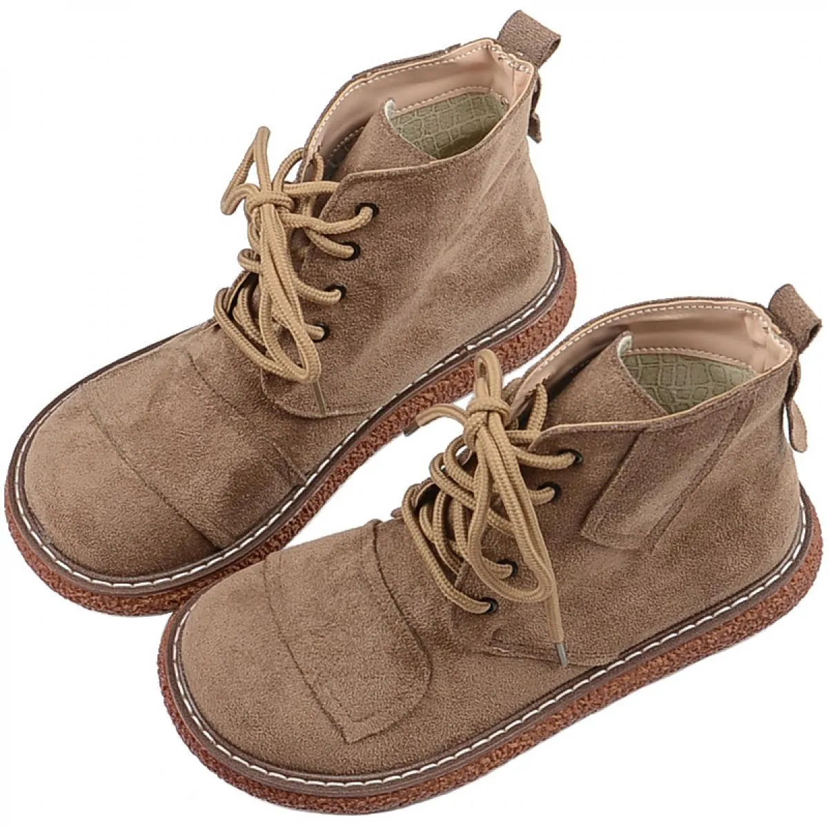 Mori Stivaletti retrò retrò Scarpe da bambola con testa grossa con suola spessa Stivaletti casual stile college Stivali da donna
