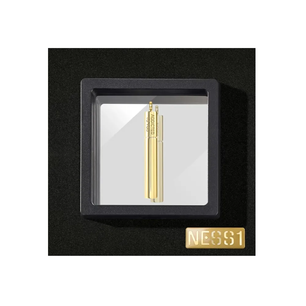NESS1 - Cig.Au.Rette Collana Oro Giallo 18Kt e Diamante e Rubino - Drug Collection - Collana Artigianale - Alta Qualità Luxury