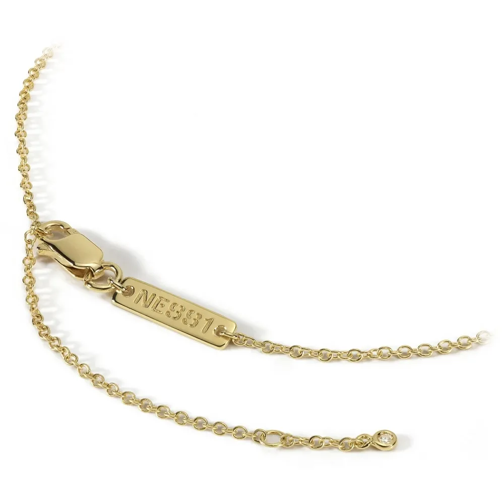 NESS1 - Cig.Au.Rette Collana Oro Giallo 18Kt e Diamante e Rubino - Drug Collection - Collana Artigianale - Alta Qualità Luxury
