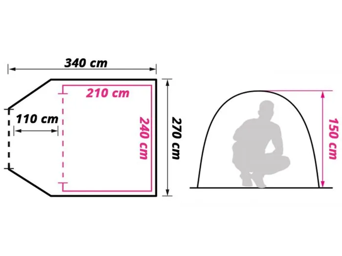 Obelink Shelter 4 CoolDark tenda a igloo