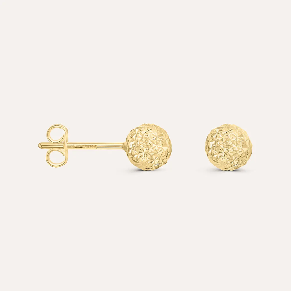 Orecchini Lobo Sfera 6mm Golden Lover Oro Giallo 750/1000 1623825