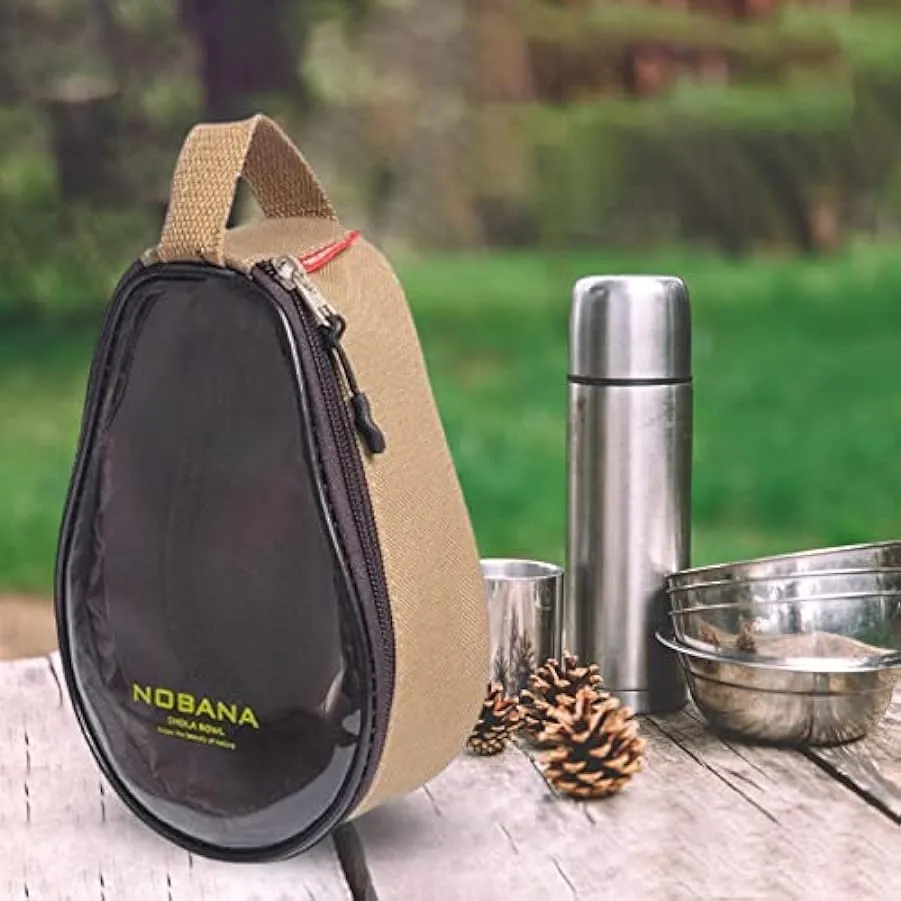 Oshhni Portaoggetti Portatile per Ciotole da Campeggio Portaoggetti per Posate di Grande capacità per Barbecue Picnic 206896100