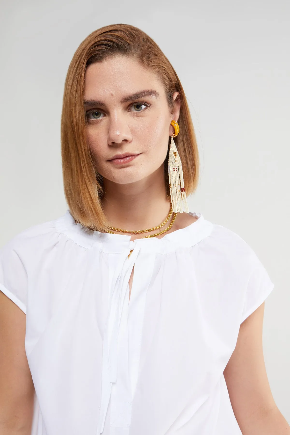 Ottod'ame Camicia Collo Rouge Bianco Donna